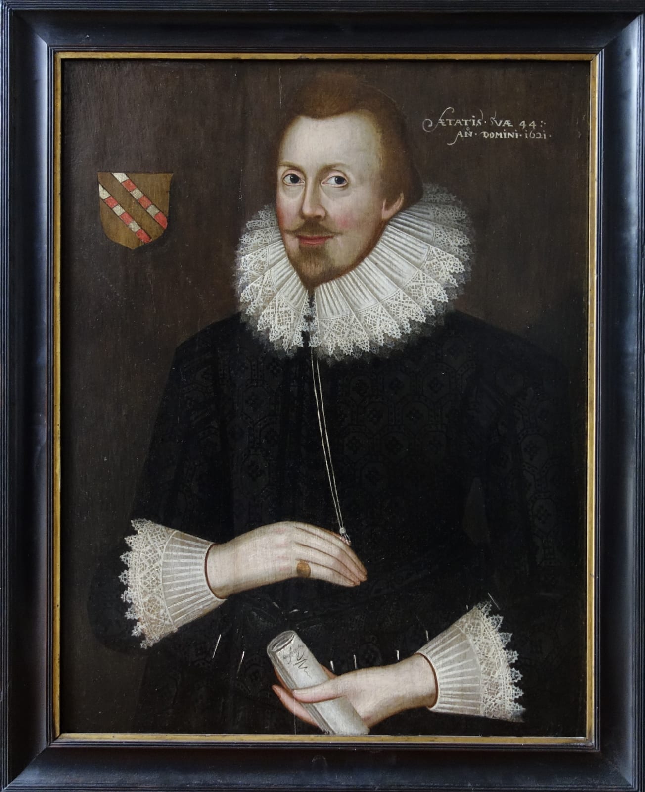 Circle of Marcus Gheeraerts The Younger (c.1561-1636) , Pair of portraits of Jane and William de Malbone, 1620 and 1621