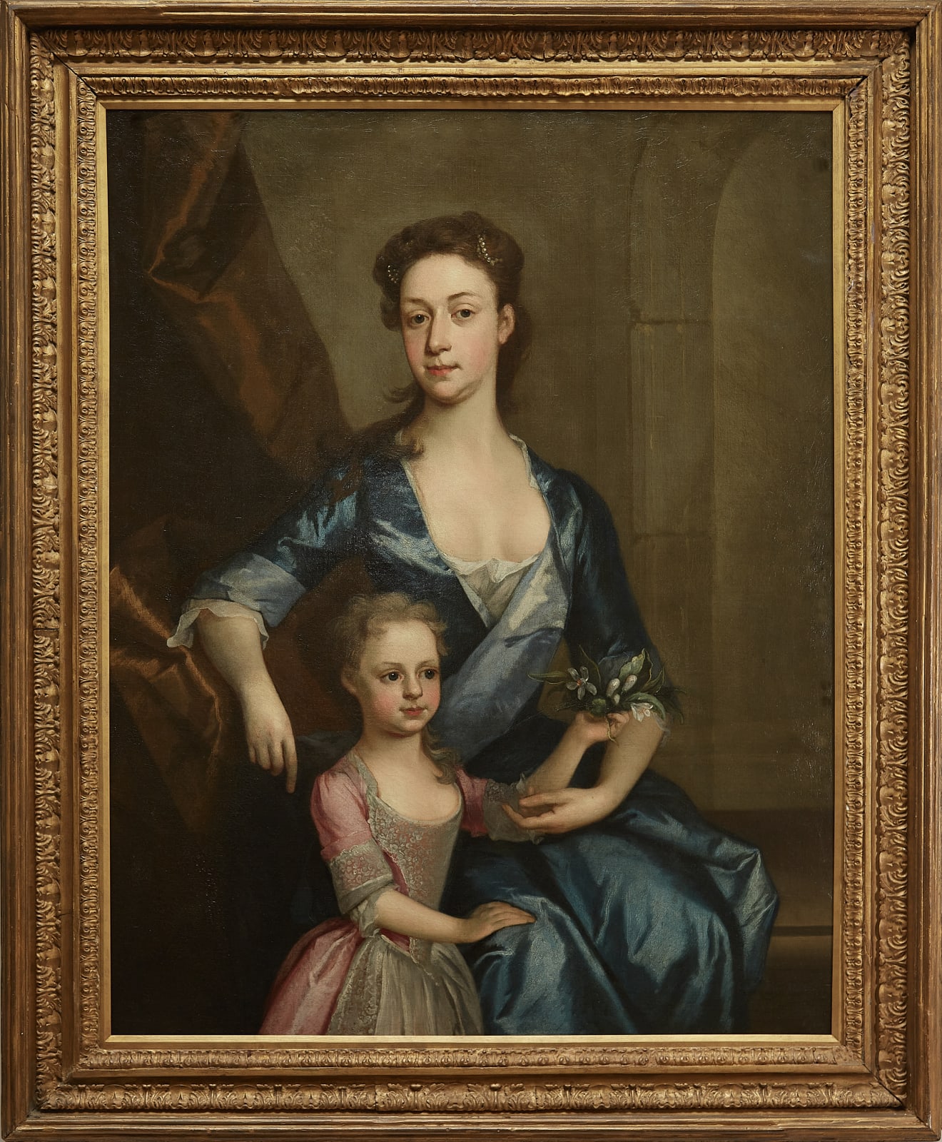 Attributed to Joseph Highmore (1692-1780), Portrait of a Lady and her Daughter, c.1720