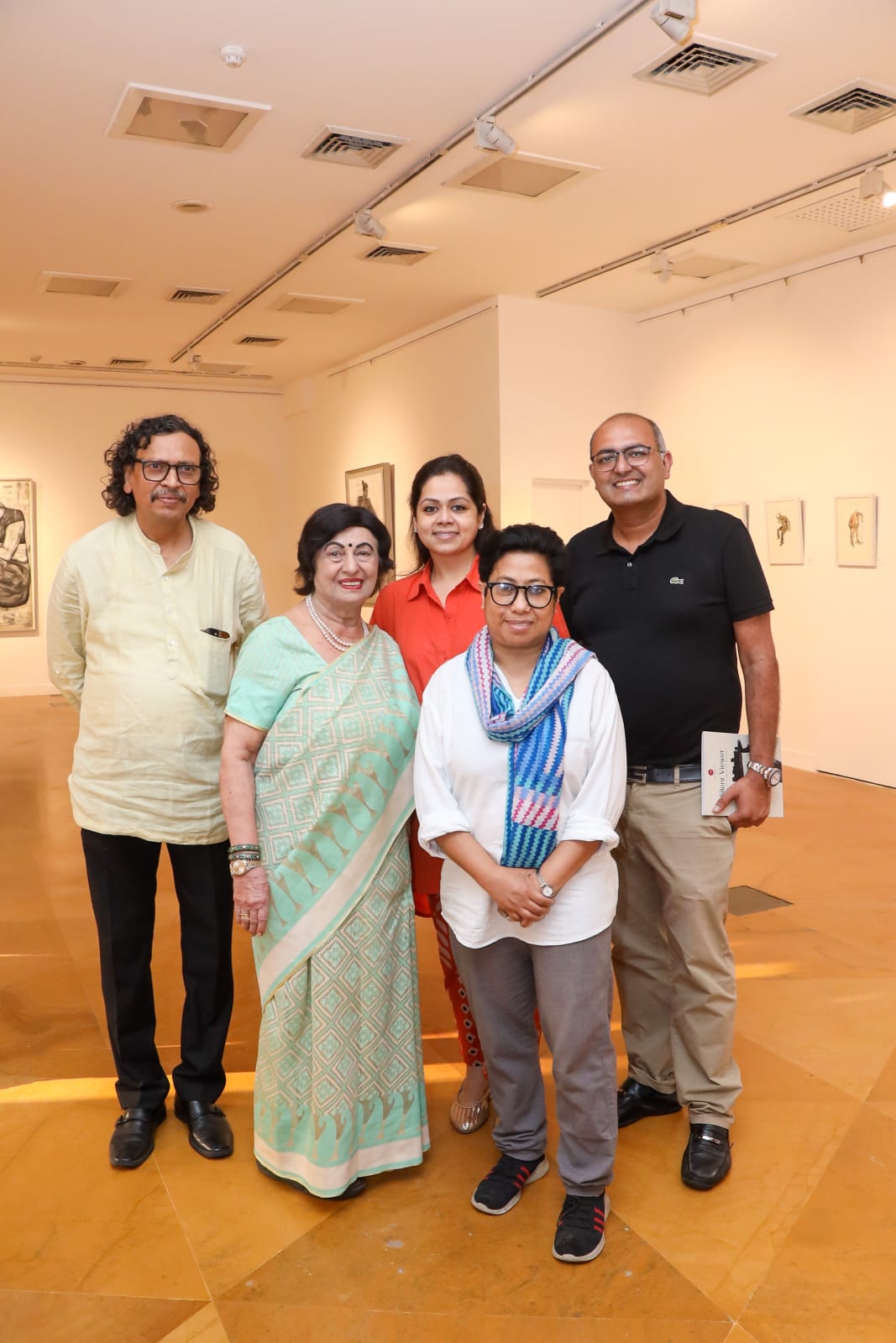 (L-R) Manoj Aggarwal, Uma Jain, Sunaina Jain, Georgina Maddox (Curator) and Uday Jain.