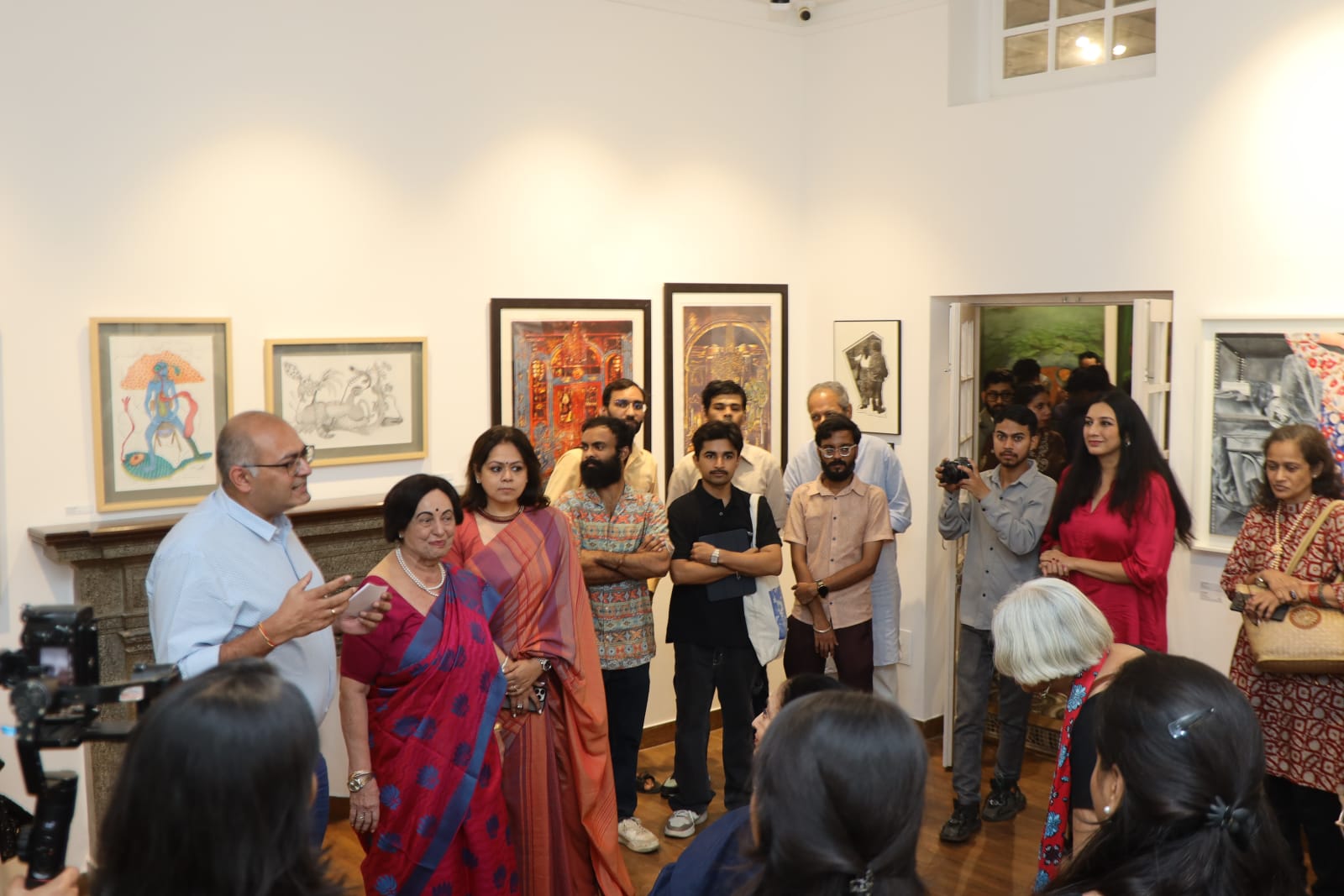 Uday Jain (Director) addressing the guests to officially open the exhibition.
