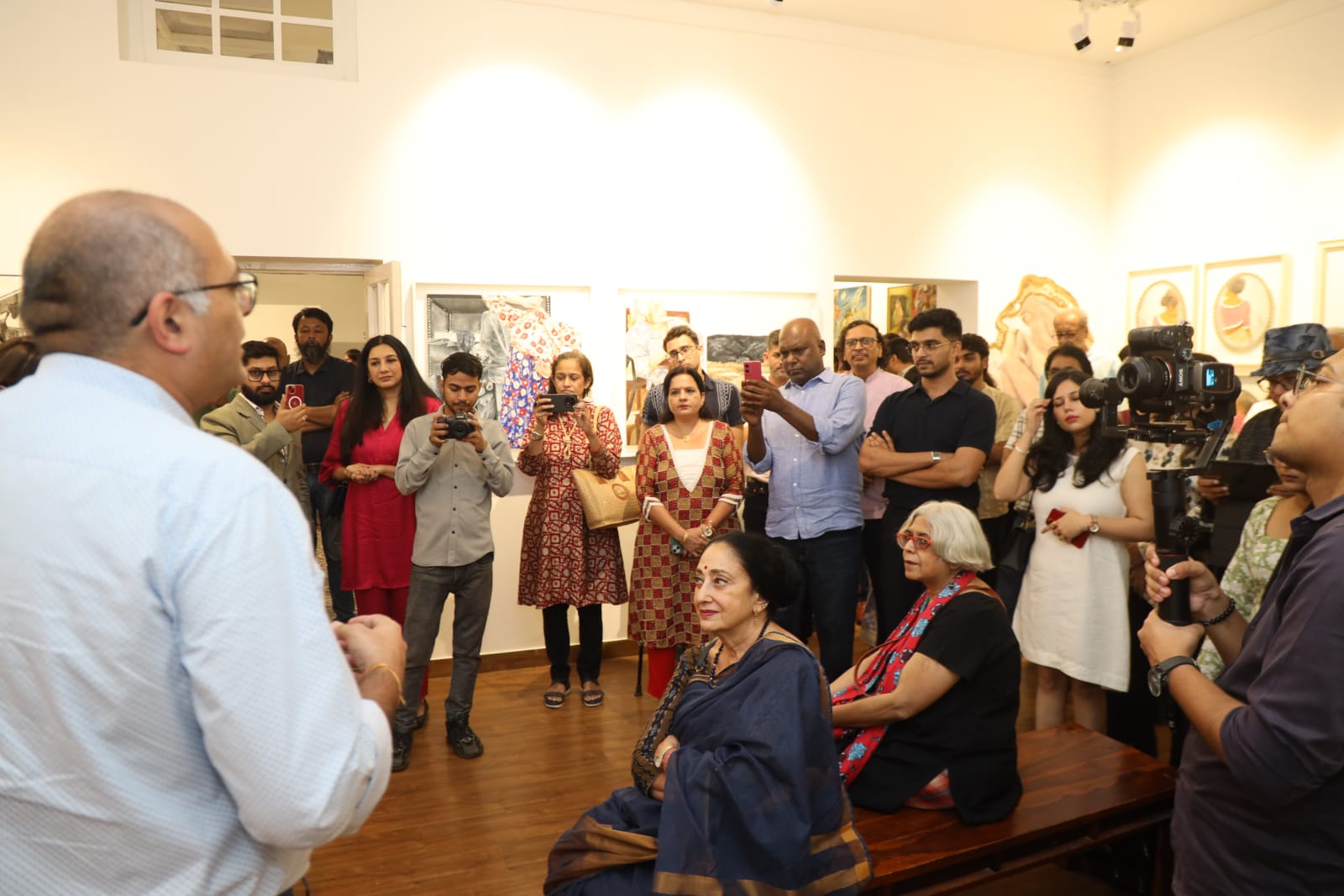 Uday Jain (Director) addressing the guests to officially open the exhibition.