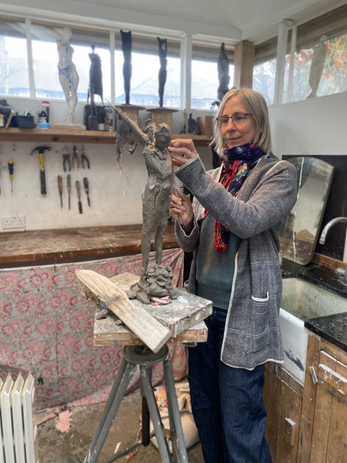 Arabella Brooke in her studio, 2024. © The Artist.