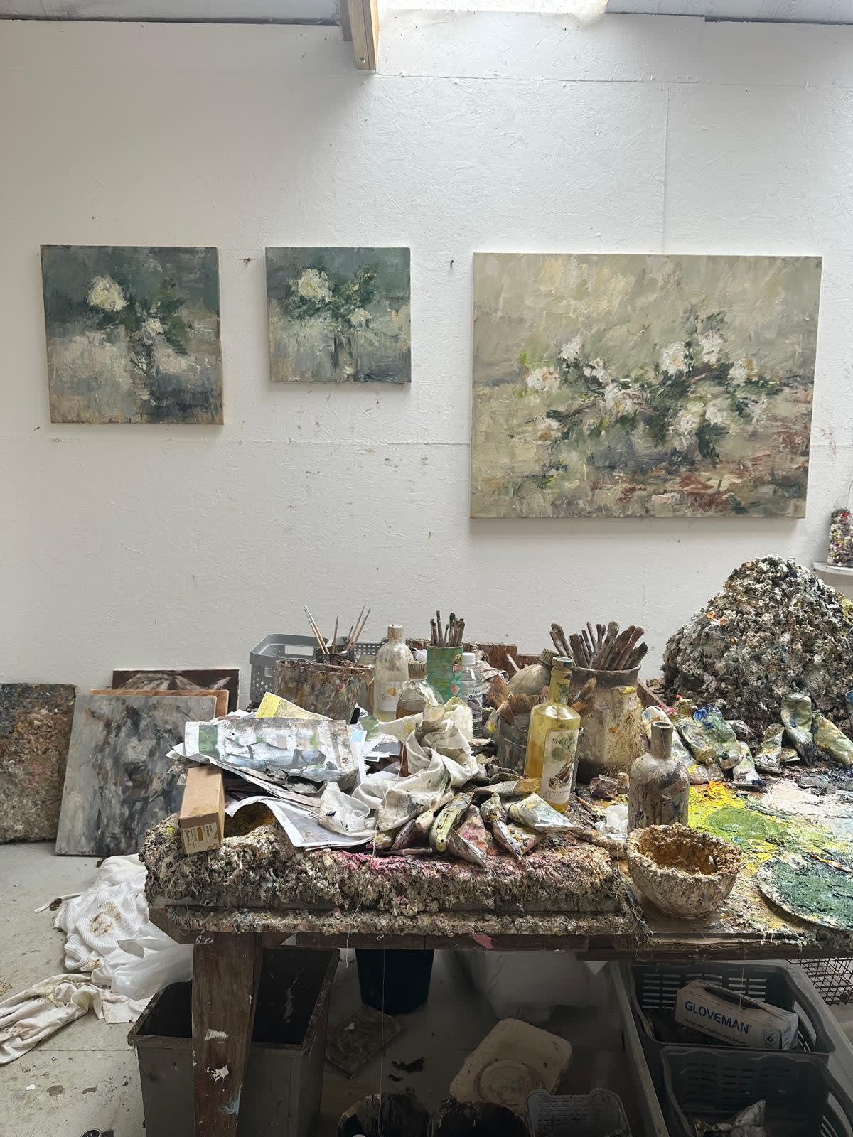 Judy Buxton's studio, 2024. © The Artist.