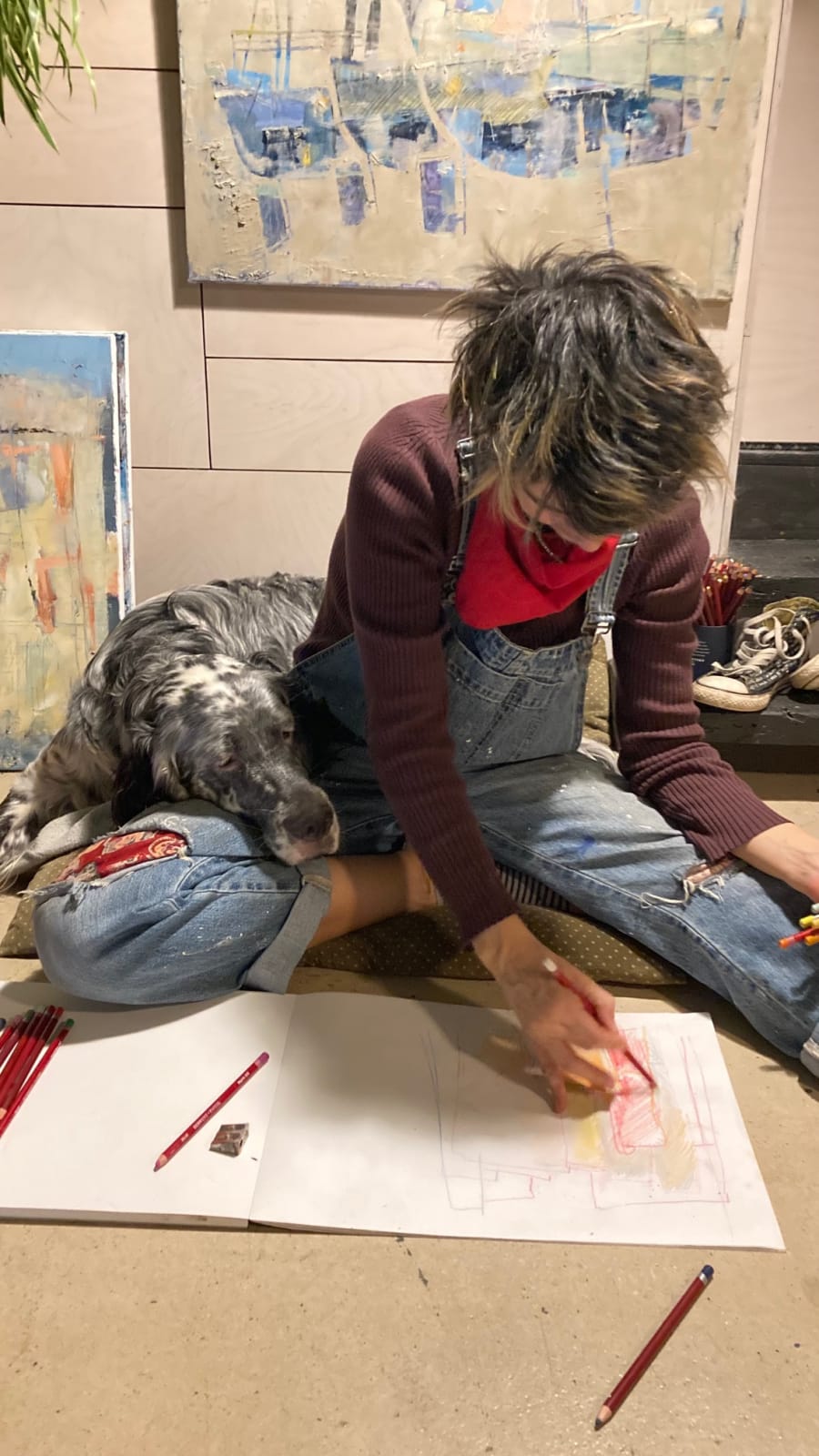 Julia Maleeva in her studio, 2024. © The Artist.