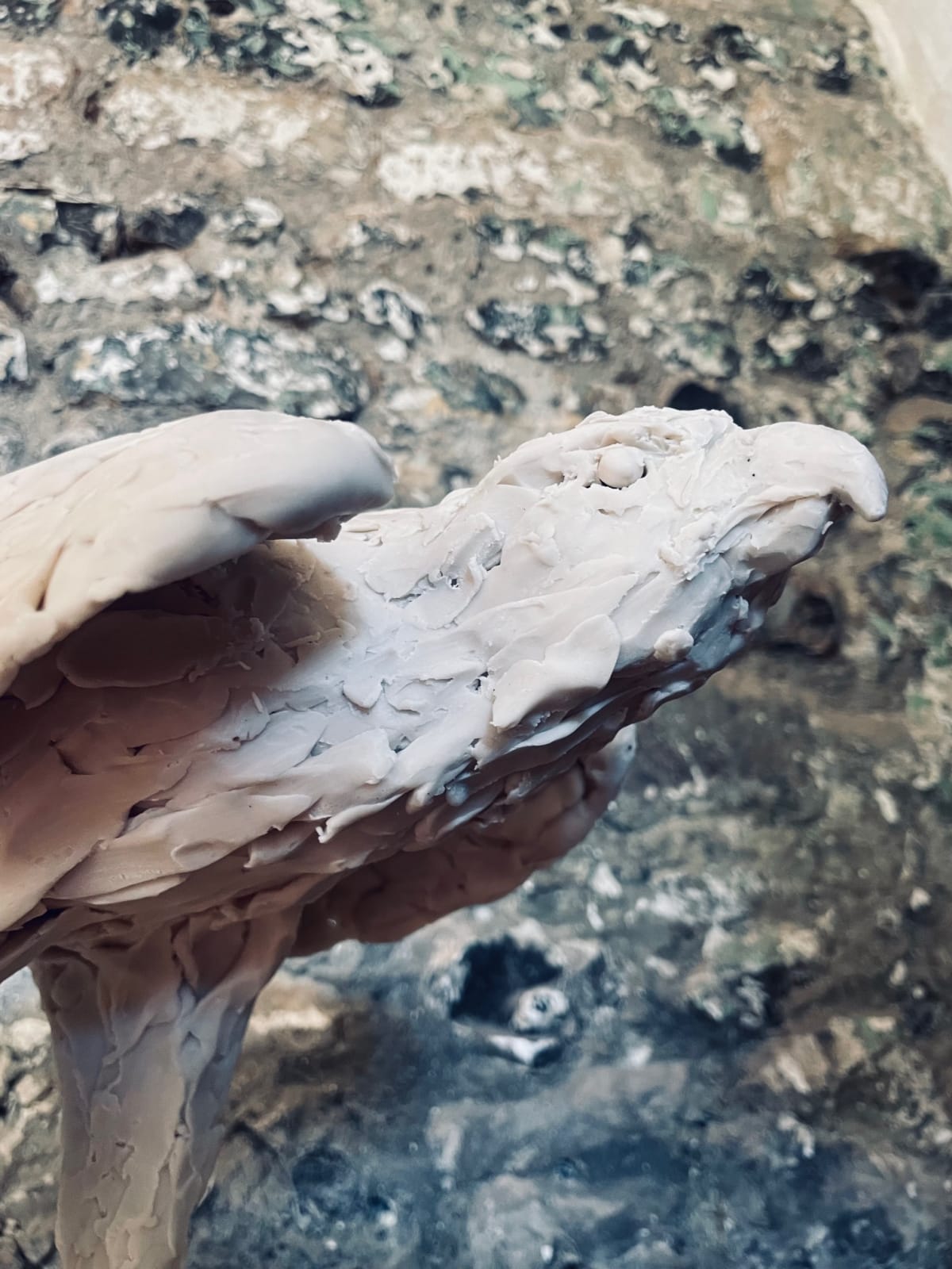 Pre-cast wax maquette for new work. © The Artist