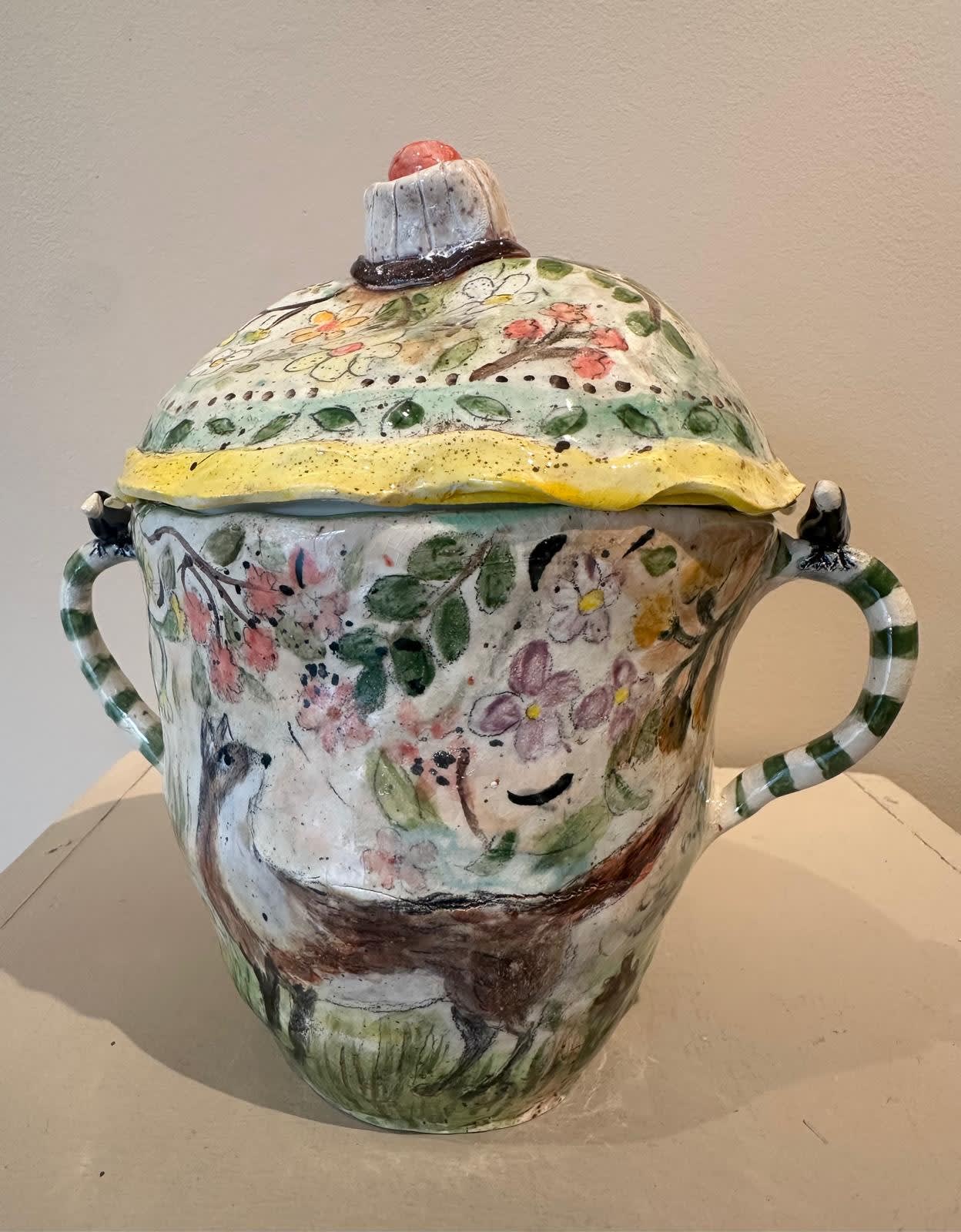 Mordecai, the Fox & Crows Ceramic 22 x 20 x 16 cms © The Artist