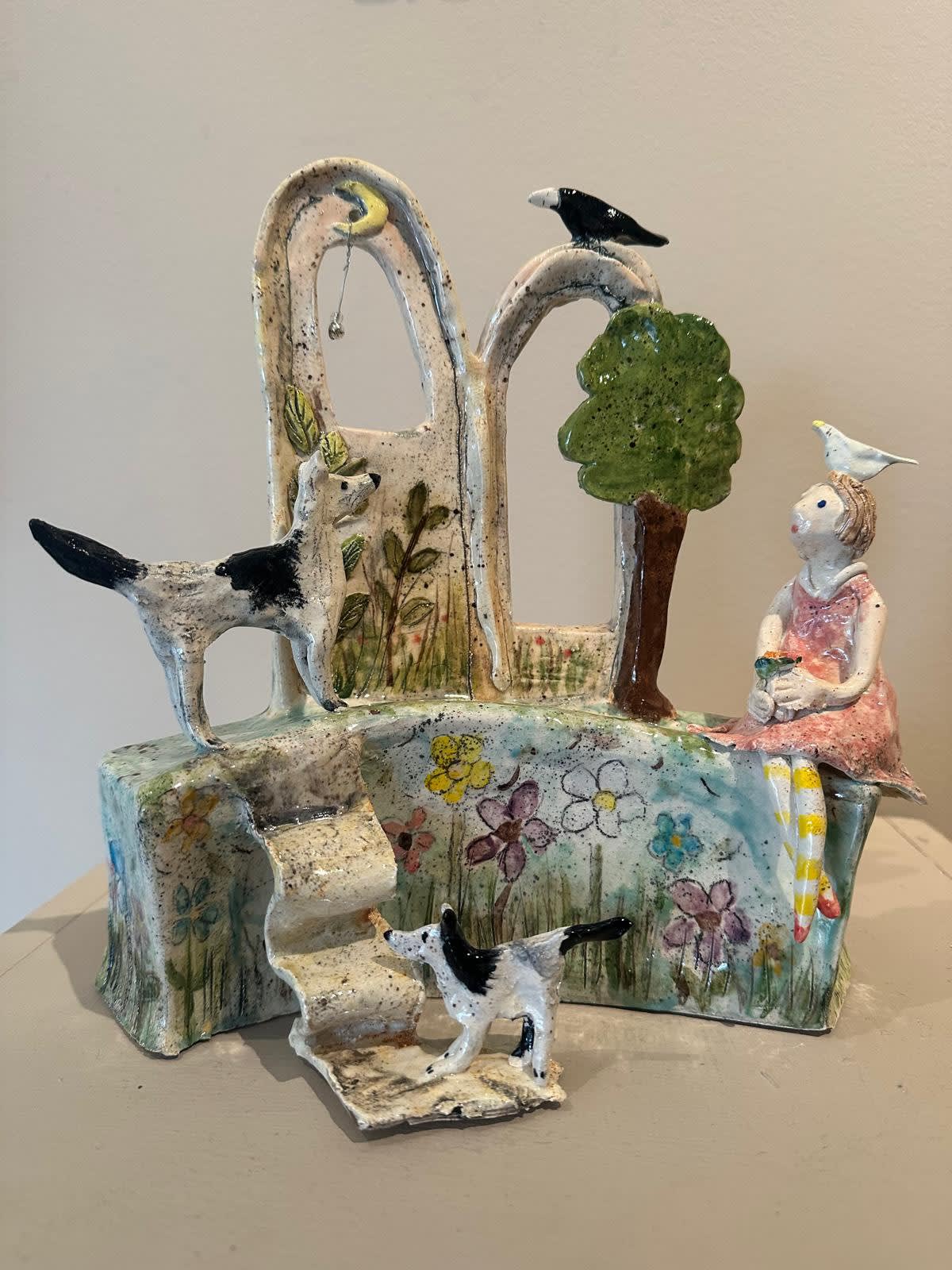 Edna Dreaming Wistfully Ceramic 24 x 24 x 12 cms © The Artist