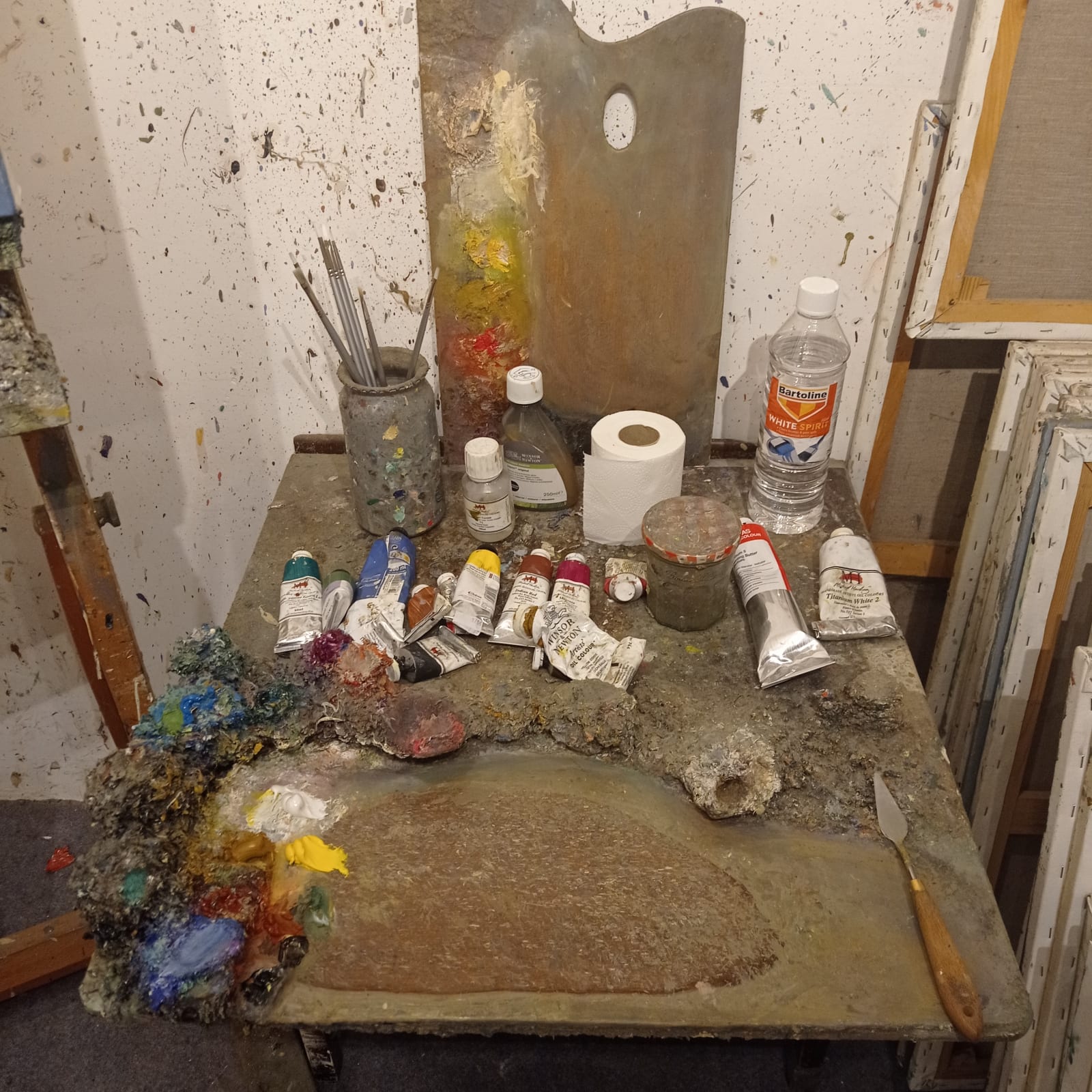 Nicholas Turner's palette. © The Artist