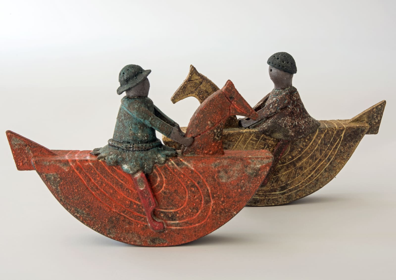 Louise Bell, Small rocking horse and rider , 2021