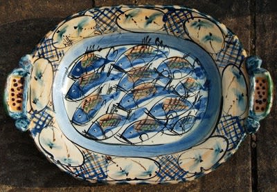 Ceramic artwork fish plate
