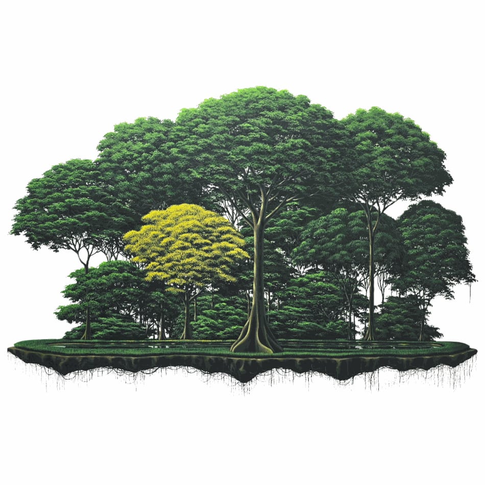 Thannyo De Freitas, Floating Island Yellow Guayacan , 2025