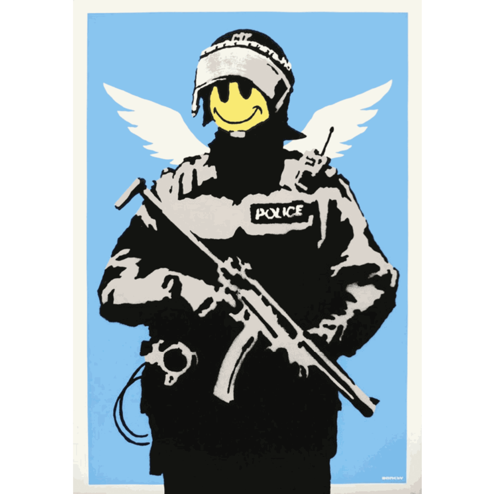 Banksy, Flying Copper, 2004