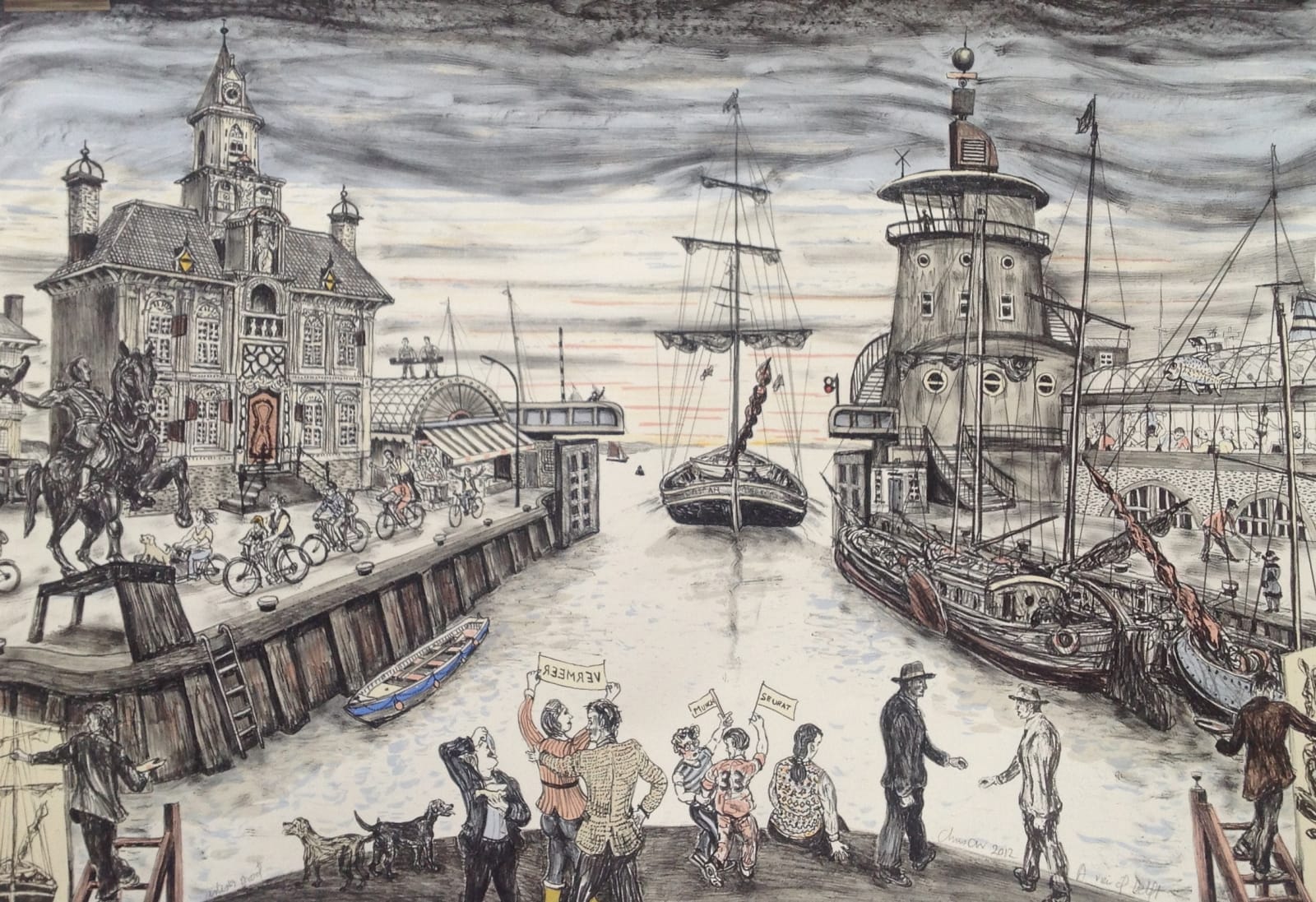 Chris Orr, A View from Delft, 2012
