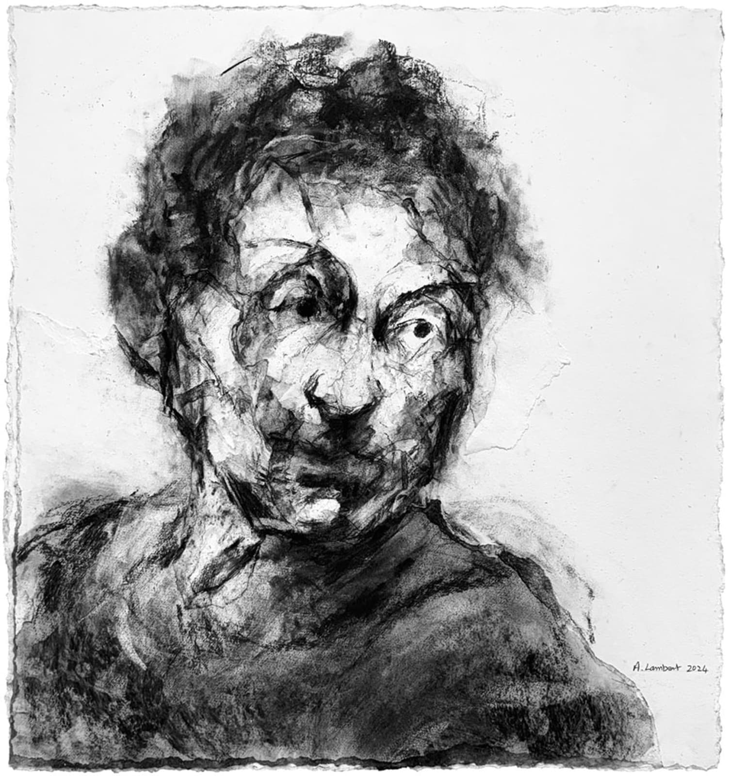 Alison Lambert, Lucero, charcoal and pastel on paper, 66 x 64 cm, 2024