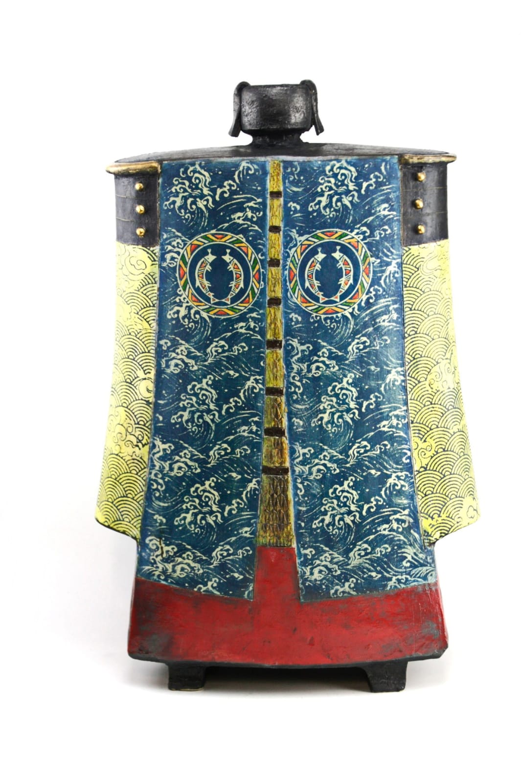 John Bedding, Samurai, Oda Nabugana, ceramic, 51 x 36 x 16 cm, 2024