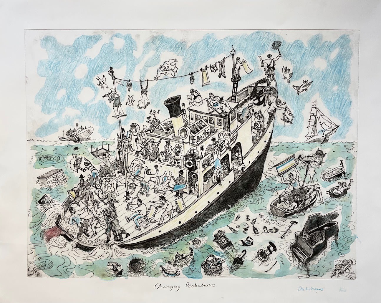 Chris Orr, Changing Deckchairs, 2023