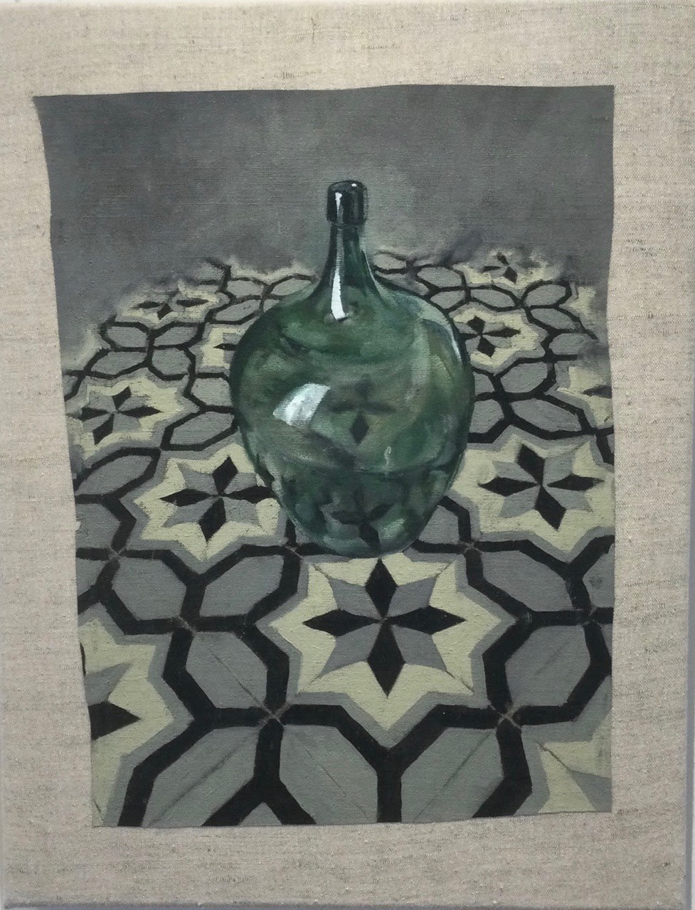 Tomas Watson, Green Bottle and Tiles, 2021