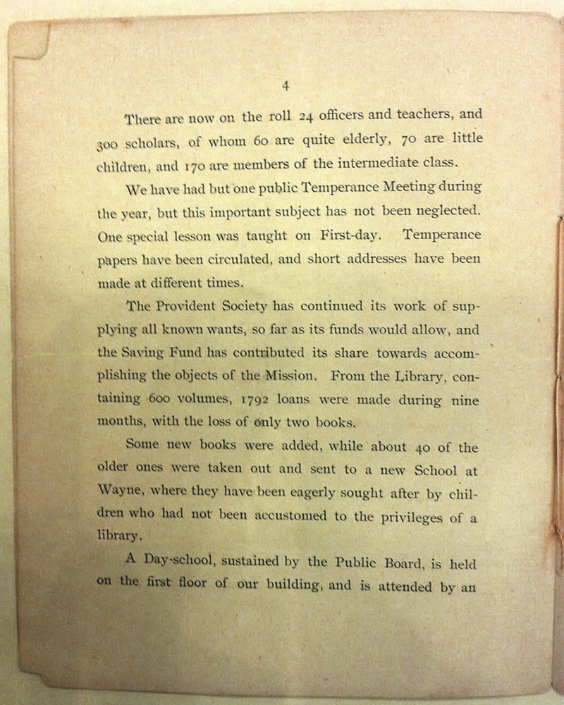 Annual Report 1891, Bethany Mission for Colored People