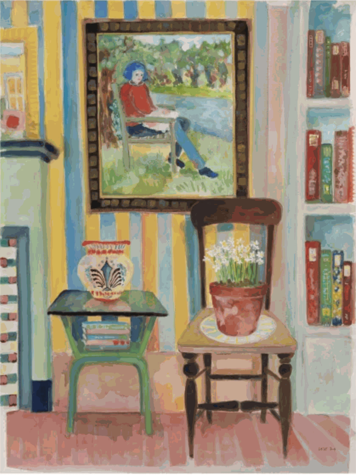 Lottie Cole, Interior with Girl reading , 2024
