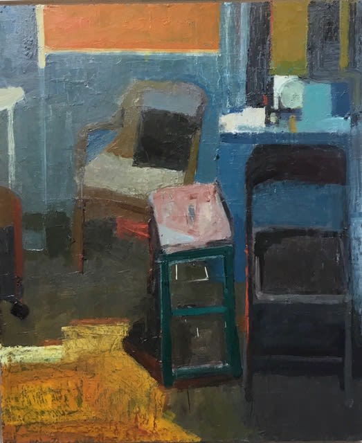 Summer Evening Studio, Large Scale Original Oil Painting by artist Arthur Neal NEAC, Linden Hall Studio and Two Studios High Street Deal, Kent.