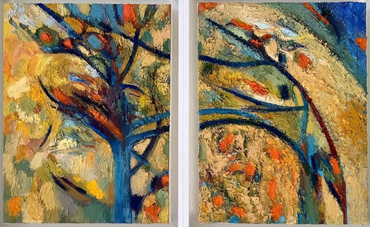 Carol Goodchild, Opening A Window (Diptych), 2021