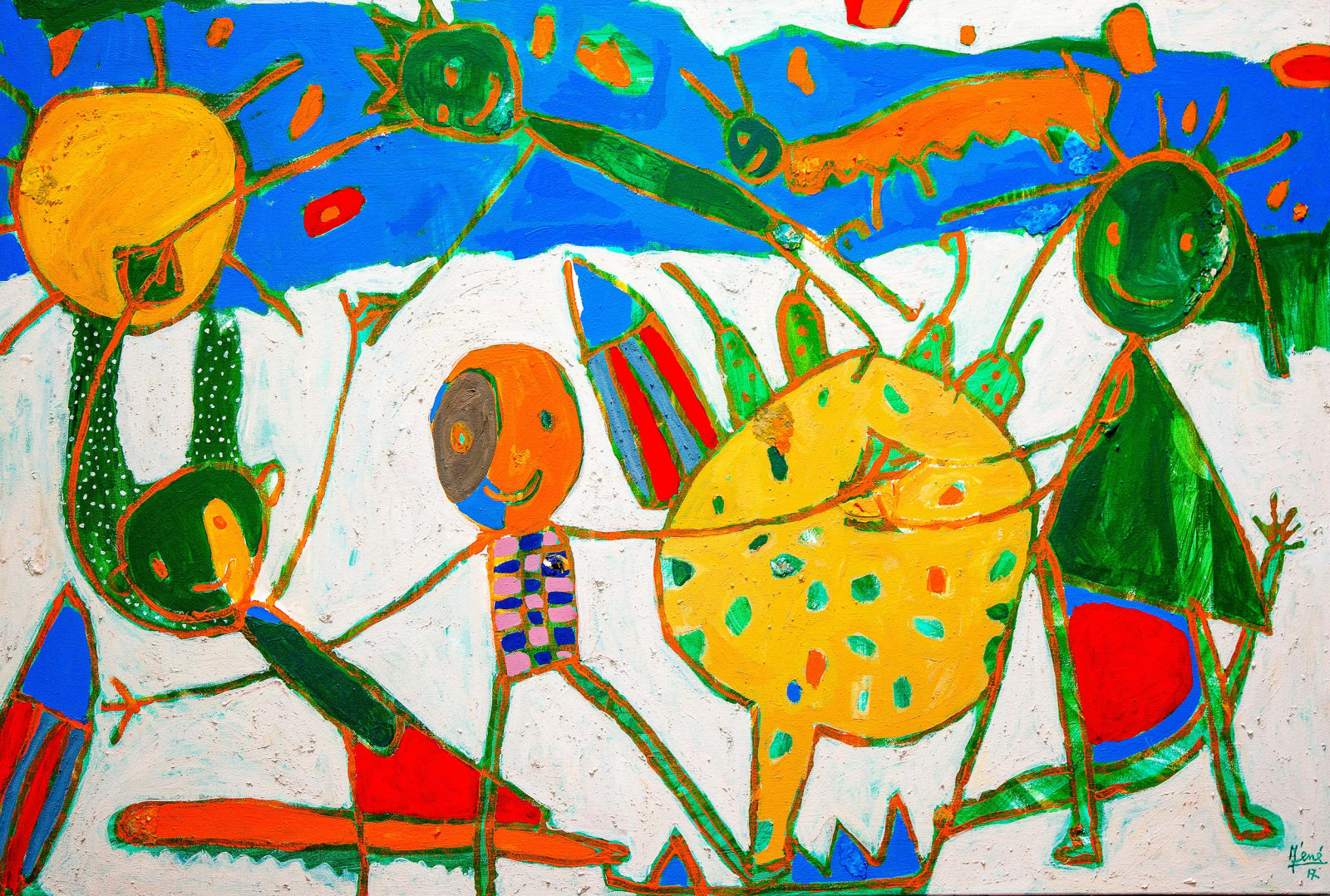 MÉNÉ - Petit Prince - 2017 - 100cm H x 150cm W - natural pigments and acrylic on canvas