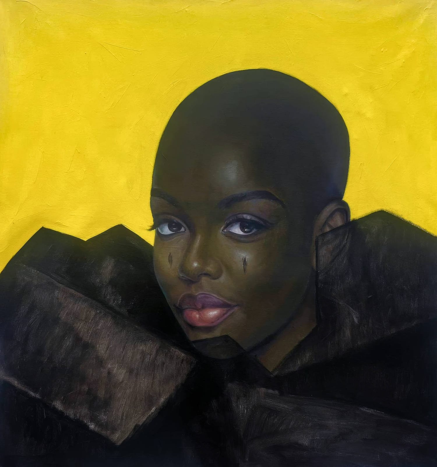 Oluwole Omofemi - Invader Rebirth 2 - March 2024 - 122cm H x 114cm W - Oil and acrylic on canvas