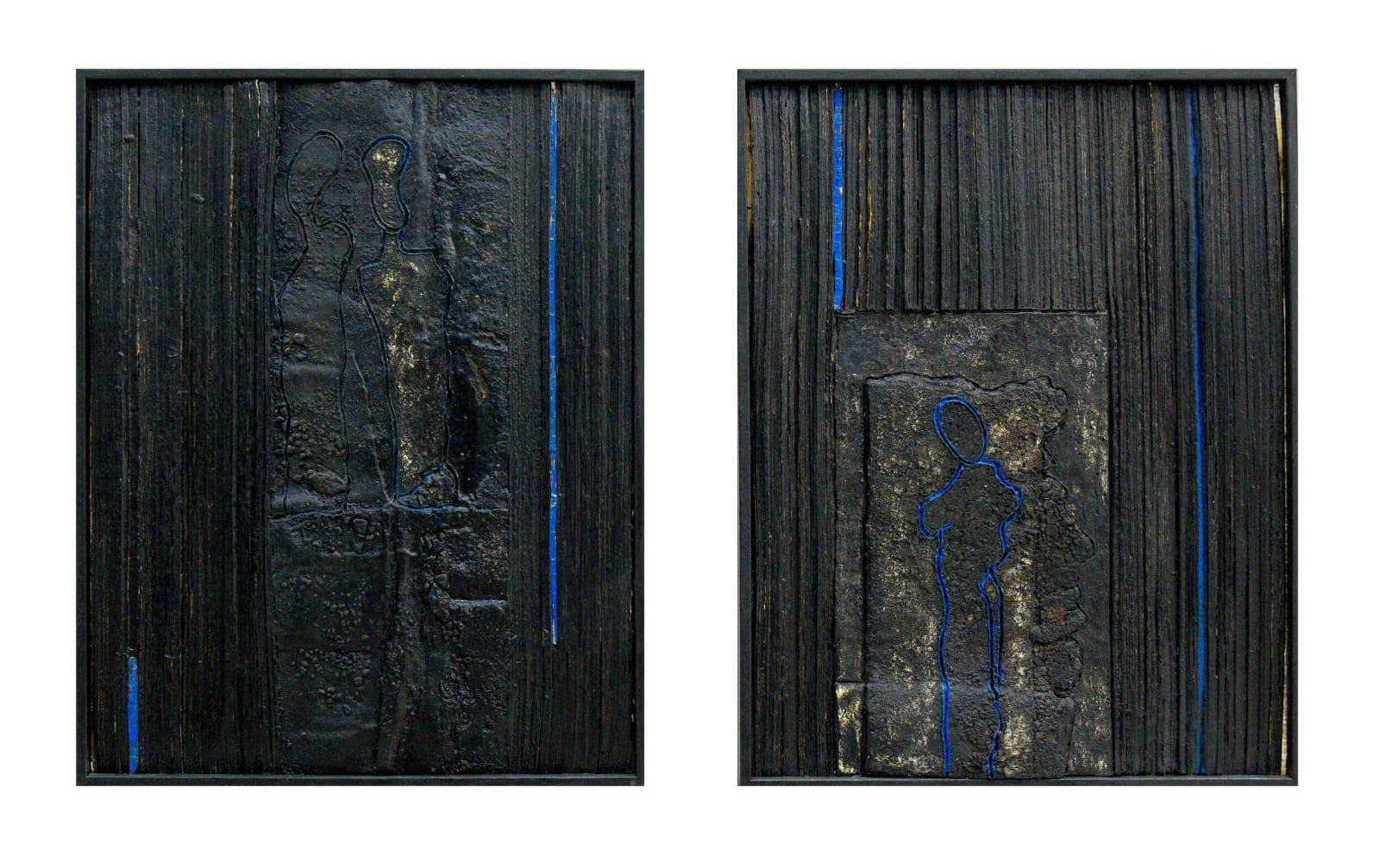 Doff (Appolinaire Guidimbaye), L'Avenir Bleu - Diptych, 2024