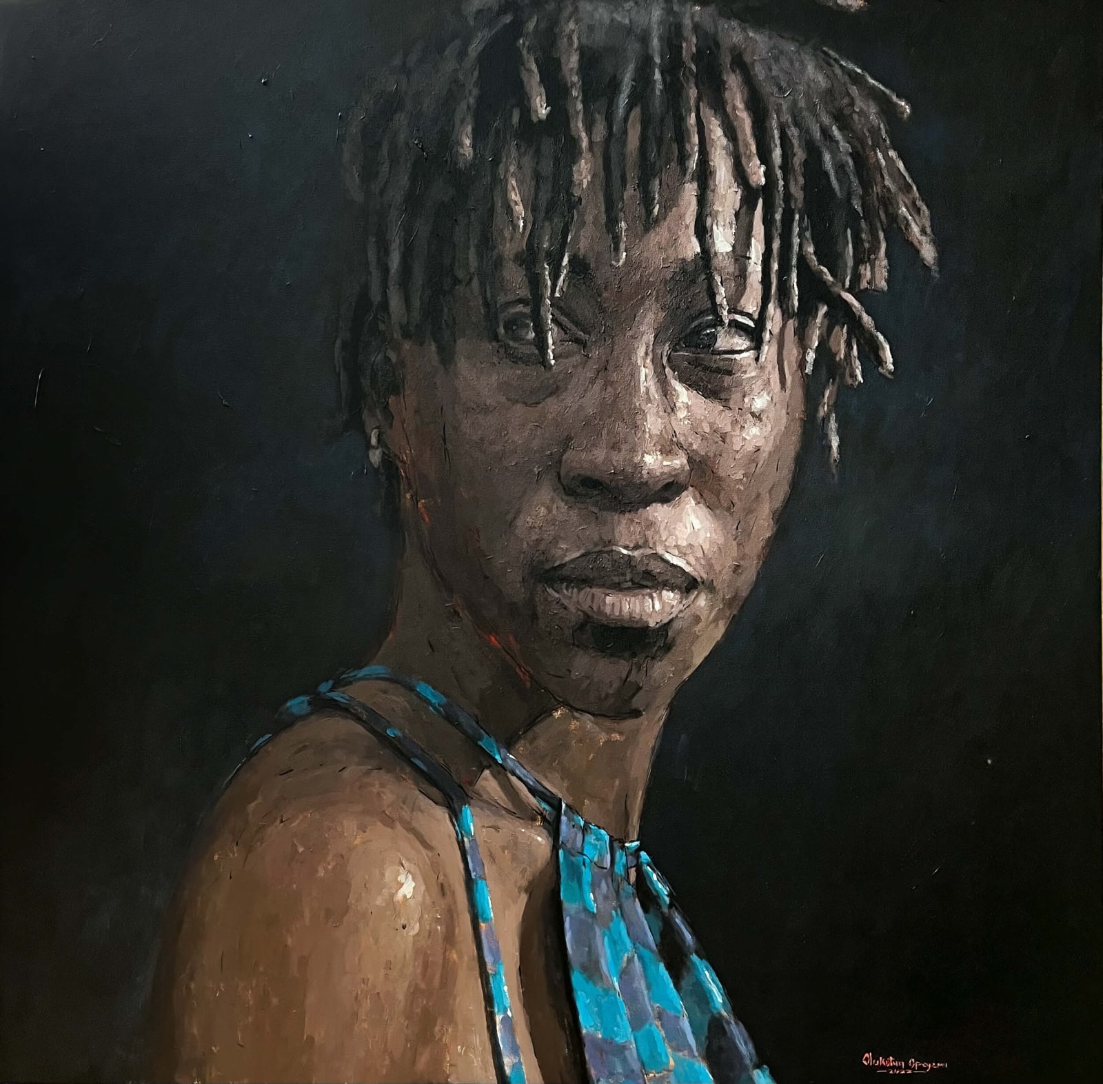 Opeyemi Matthew Olukotun - Deep II - 2022 - 48 x 48 inches - Acrylic on canvas