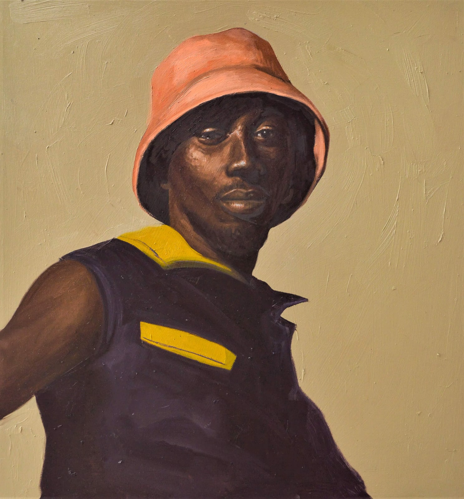 Oliver Okolo - The so-called black man - 2022 - 91cm H x 84cm W - Oil on canvas
