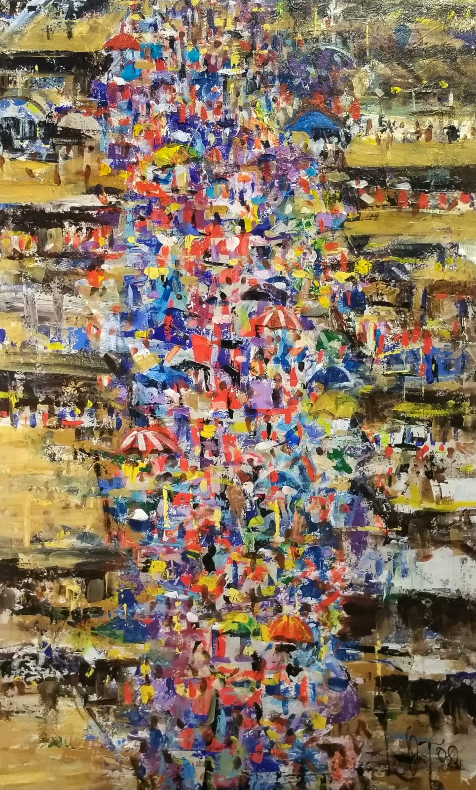 Larry Otoo, Market Lane Crowd, 2017
