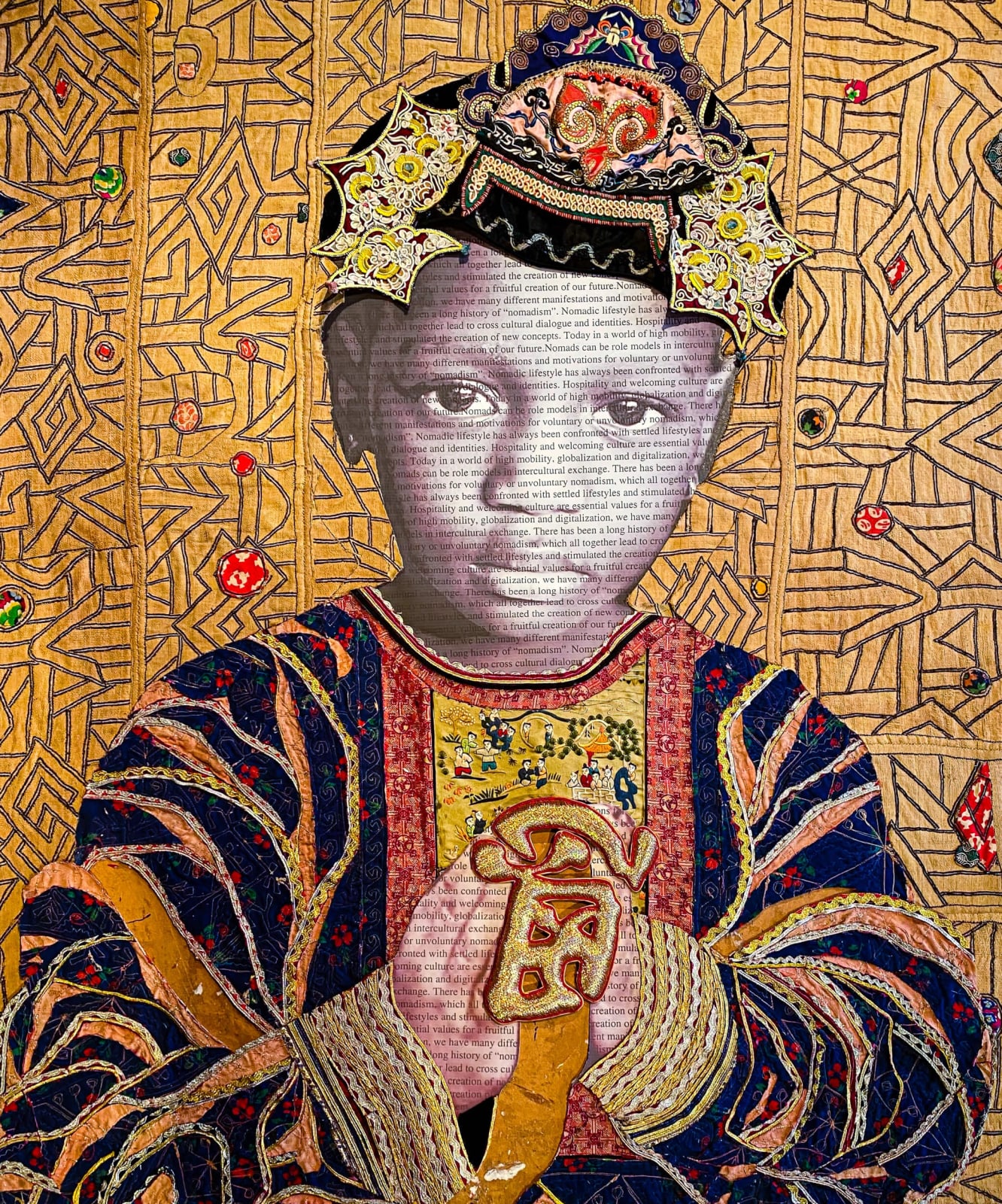 Marion Boehm - Blessing - 2022 - 110cm H x 90cm W - Mixed media on canvas