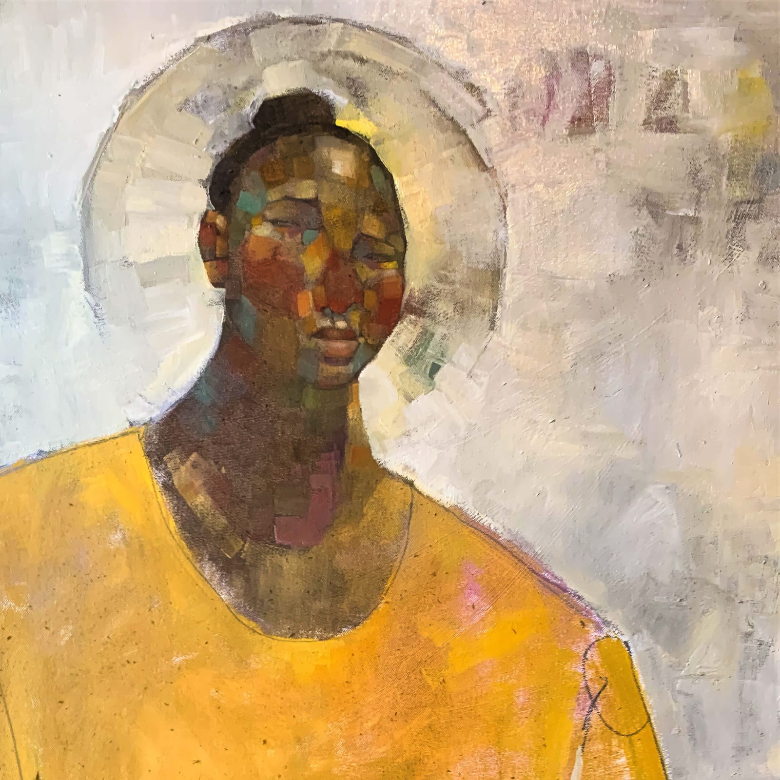 Olivia Mae Pendergast, Woman holding Cat, 2020