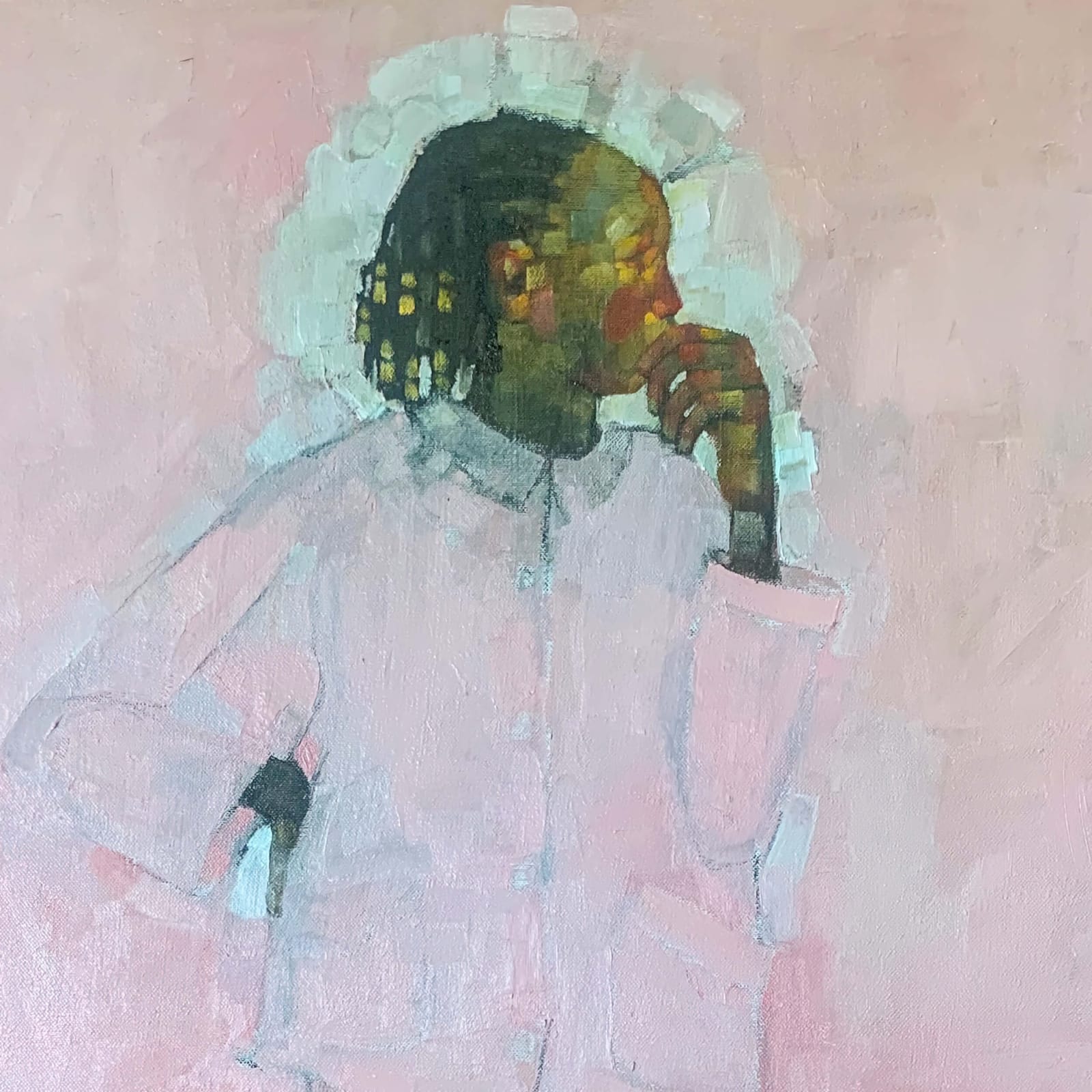 Olivia Mae Pendergast, Young Girl in Pink, 2021