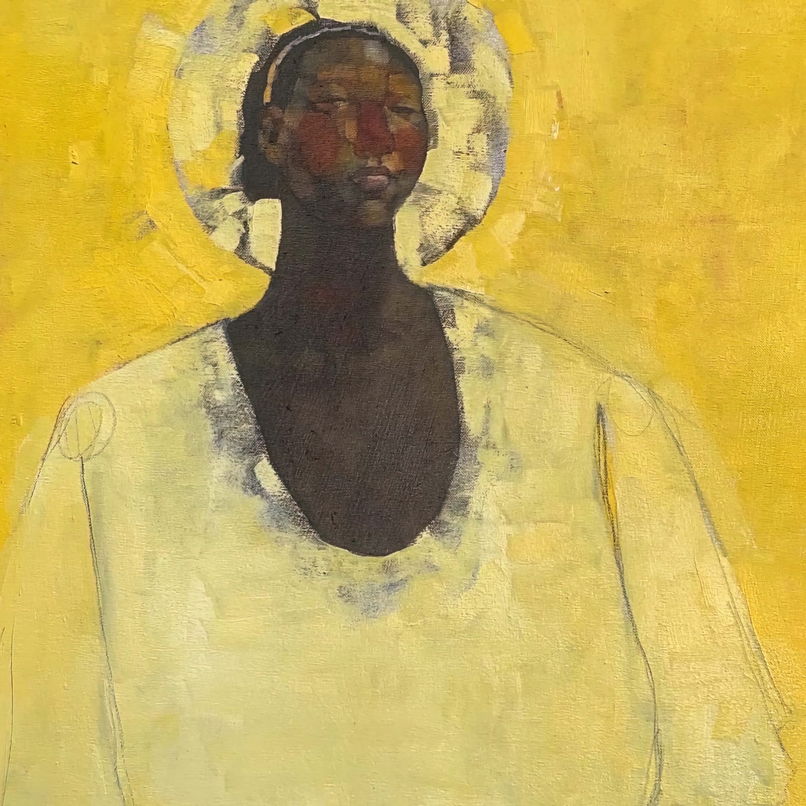 Olivia Mae Pendergast, Girl with Aura in Yellow, 2021