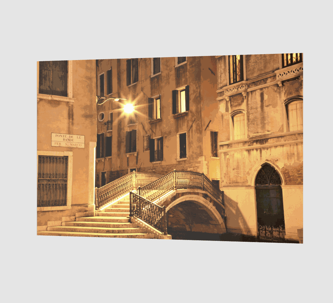 Kate Lloyd, Venice Bridge at Night, 2019