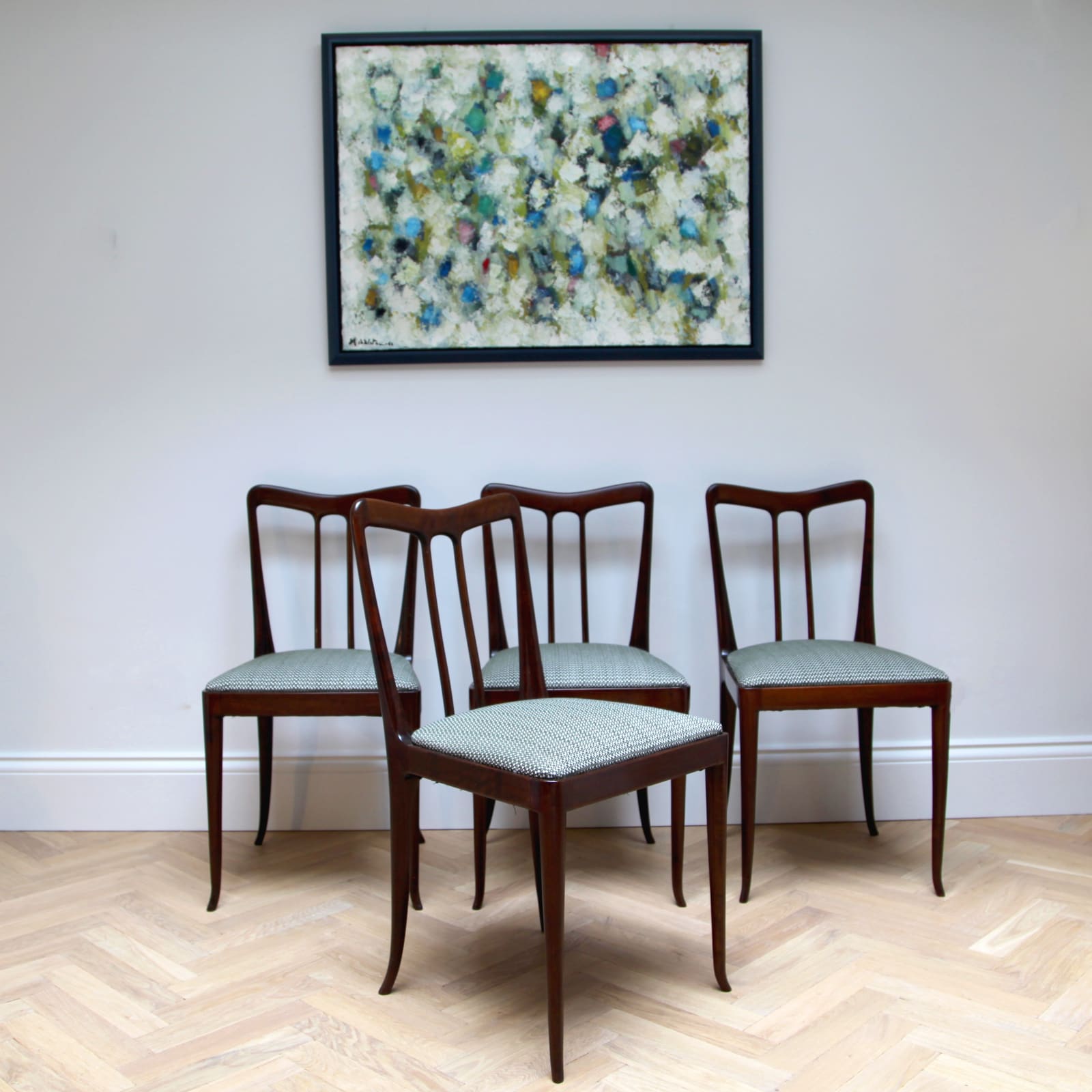 Attributed to Paolo Buffa, A Set of Eight Italian Dining Chairs, Circa 1950s
