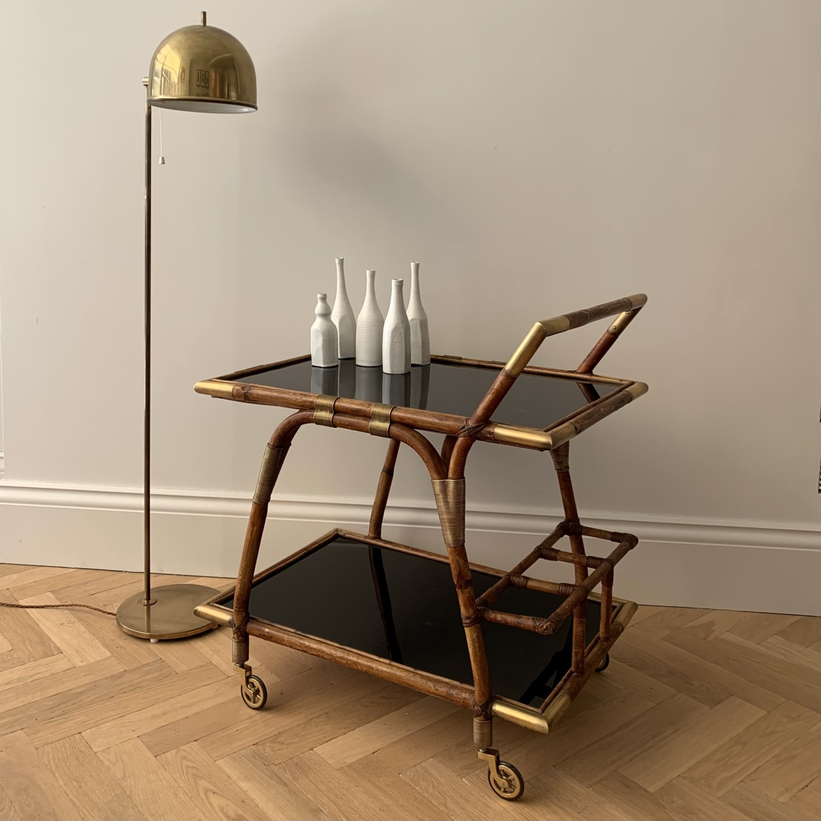 French, A Bamboo Drinks Trolley, Circa 1960s