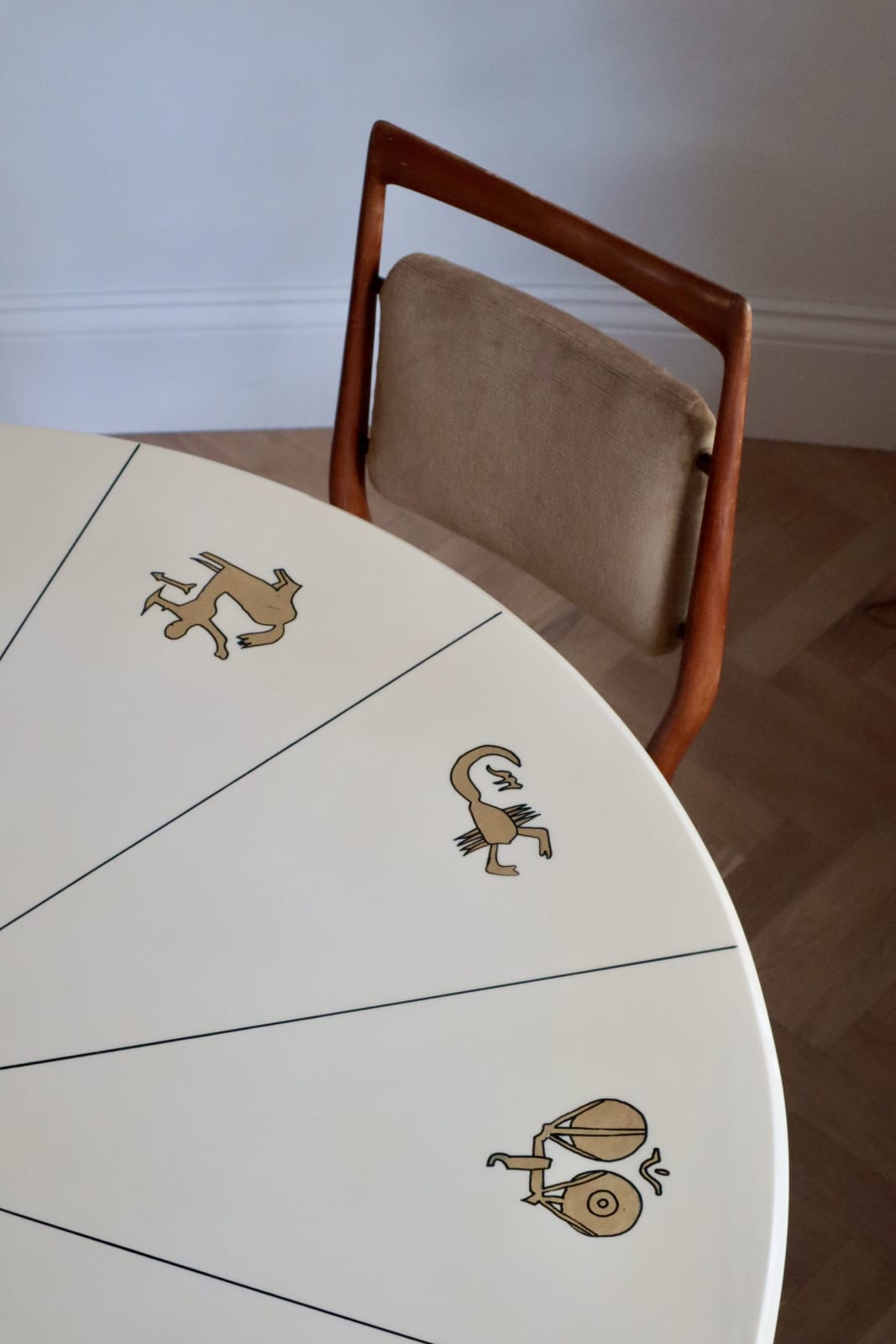 Italian, A Lacquer Zodiac Centre Table, Circa 1950s