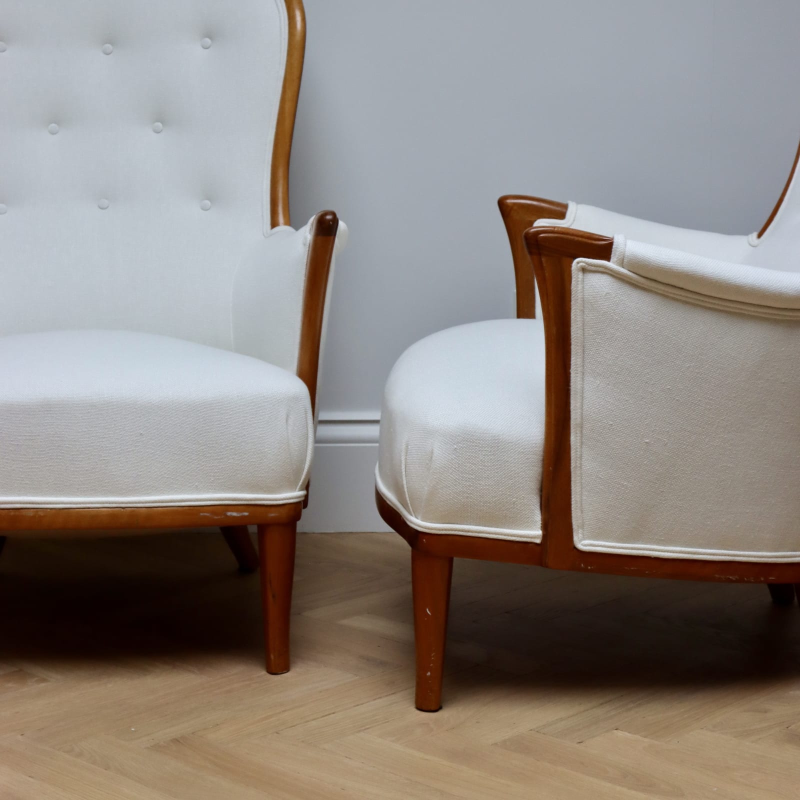 Carl Malmsten, A Pair of Vår Fru Armchairs, 1963