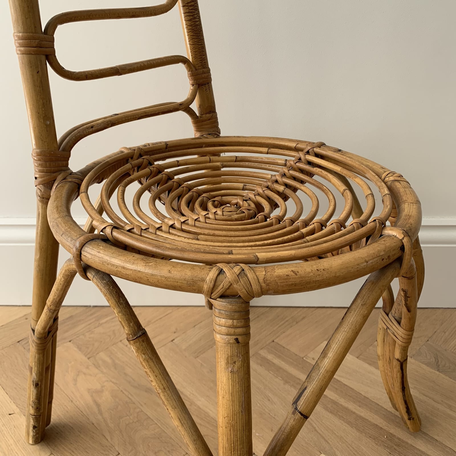 Italian, A Pair of High Back Side Chairs , Circa 1960s
