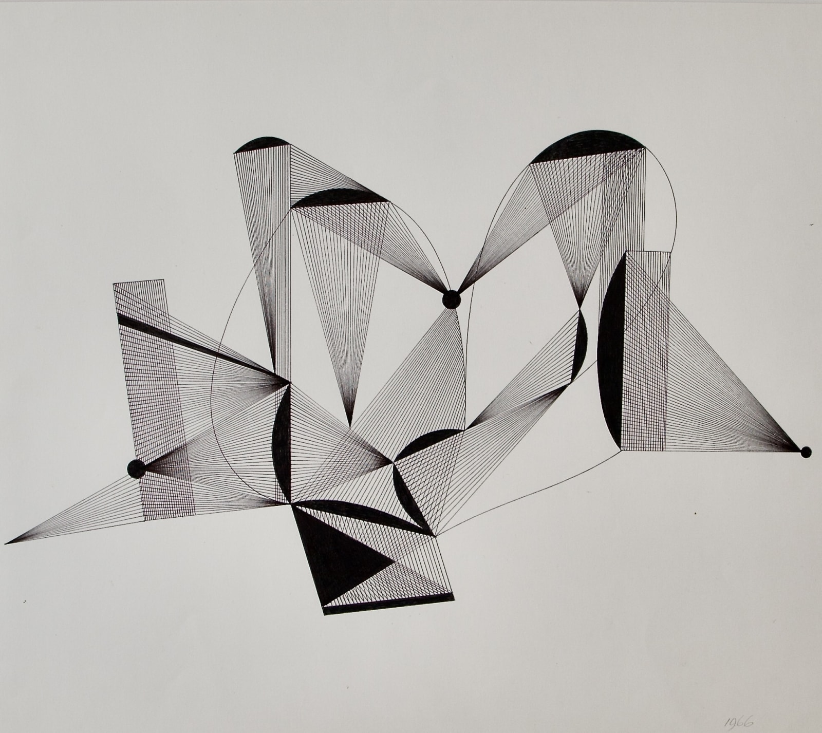 Clarke Hutton, Abstract Line Drawing, 1966