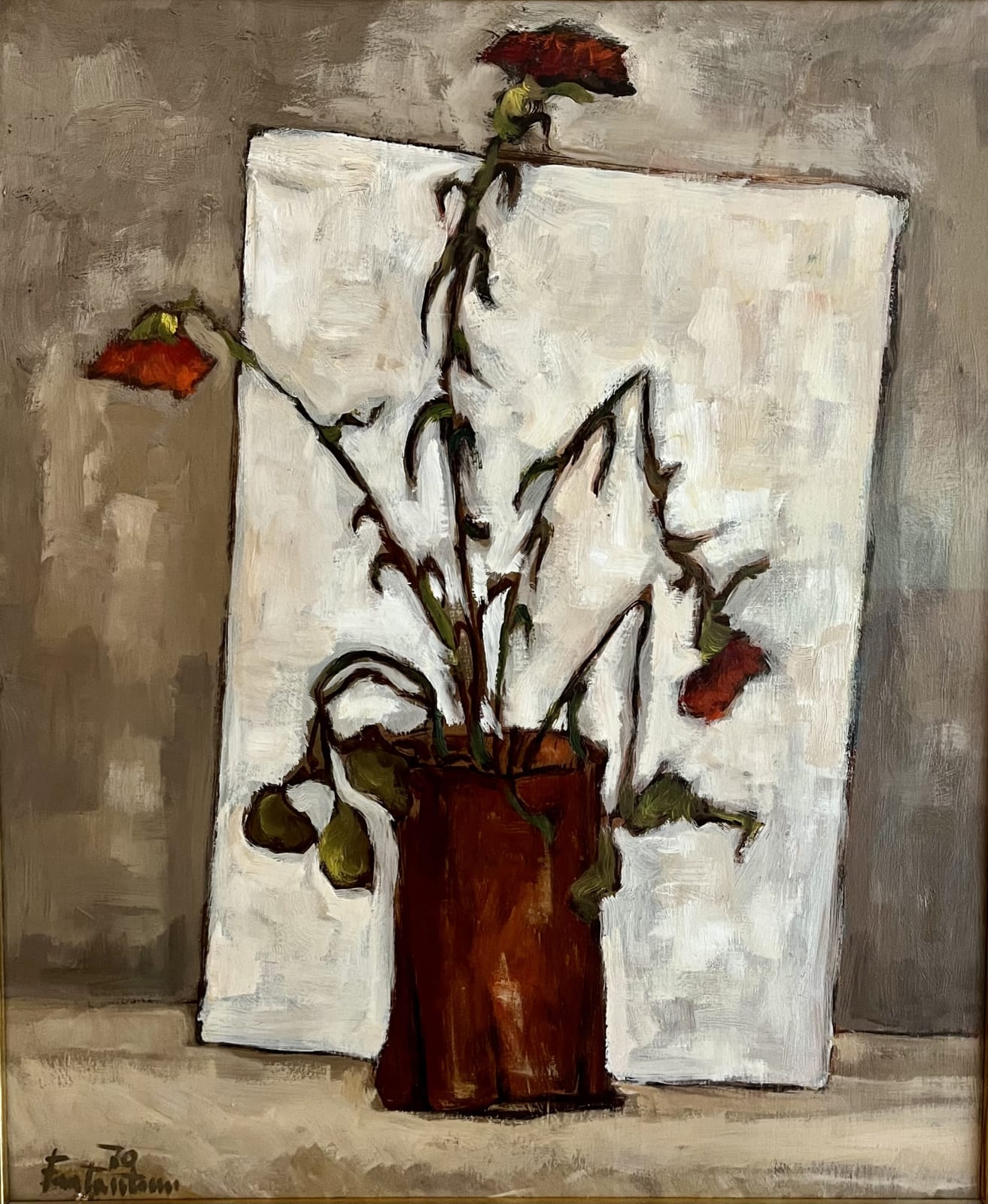 Italian, Still Life with Flowers, Circa 1970s
