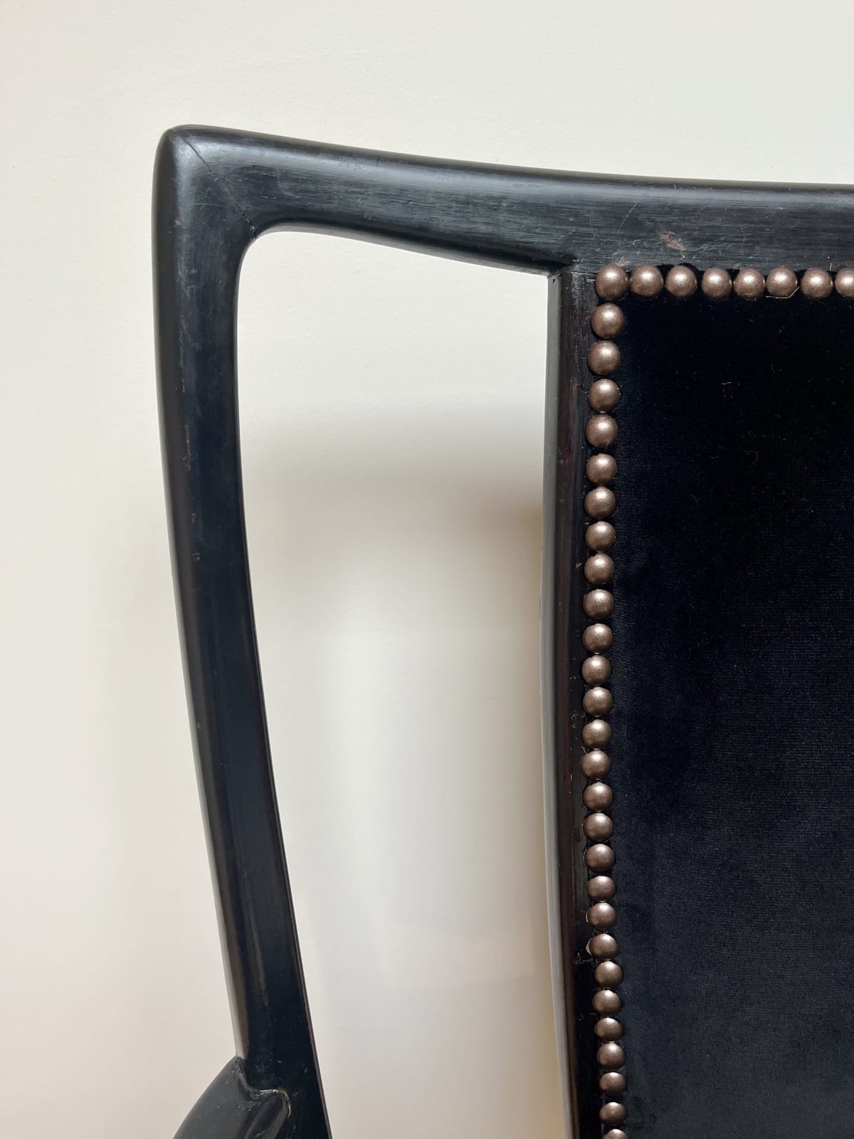 Italian, A Pair of Ebonized Armchairs, Circa 1950s