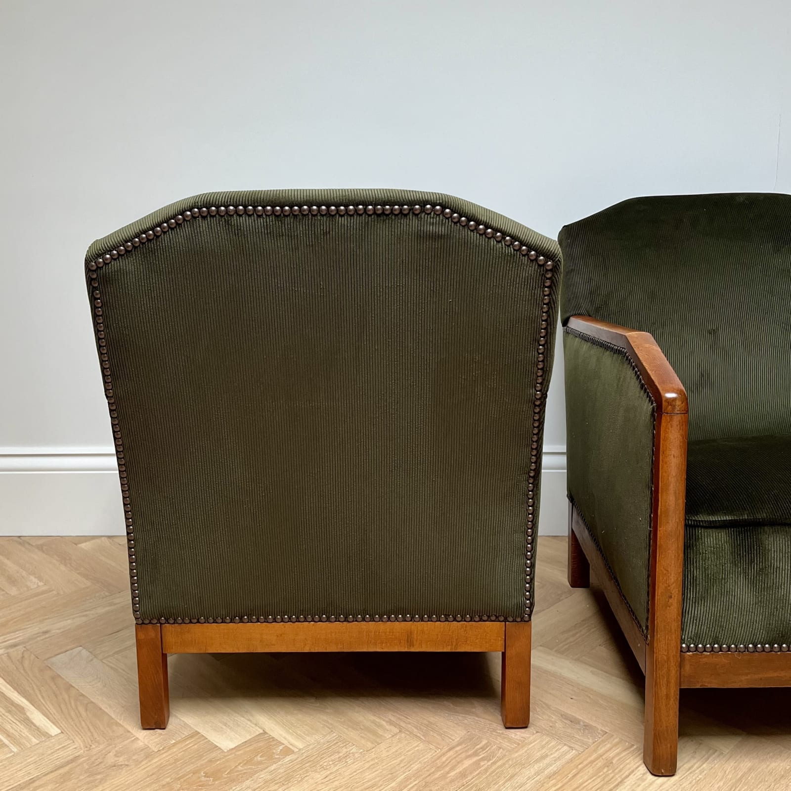 French, A Pair of Art Deco Armchairs, Circa 1940s