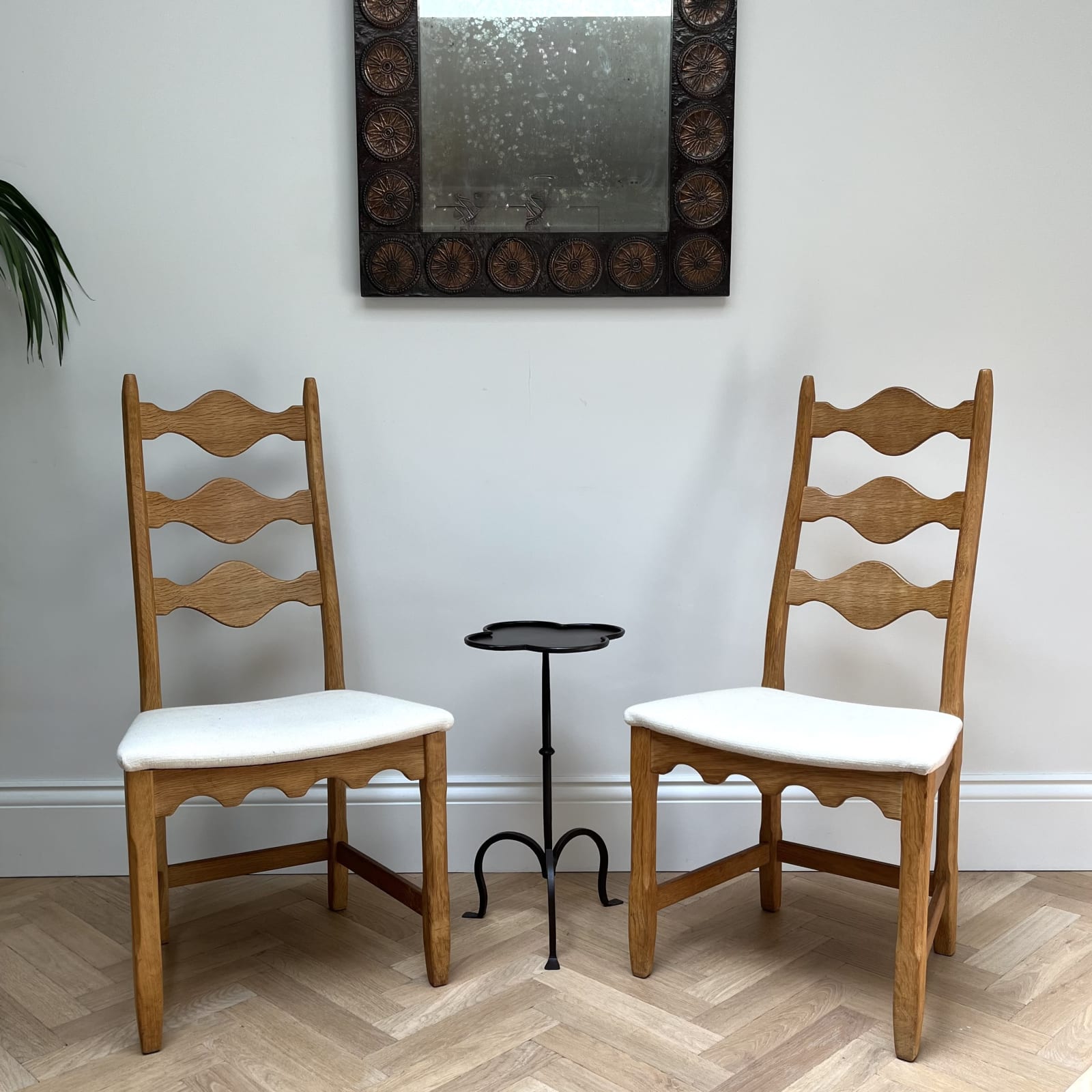 Henning Kjaernulf, A Pair of Ladder Back Chairs, Circa 1970s