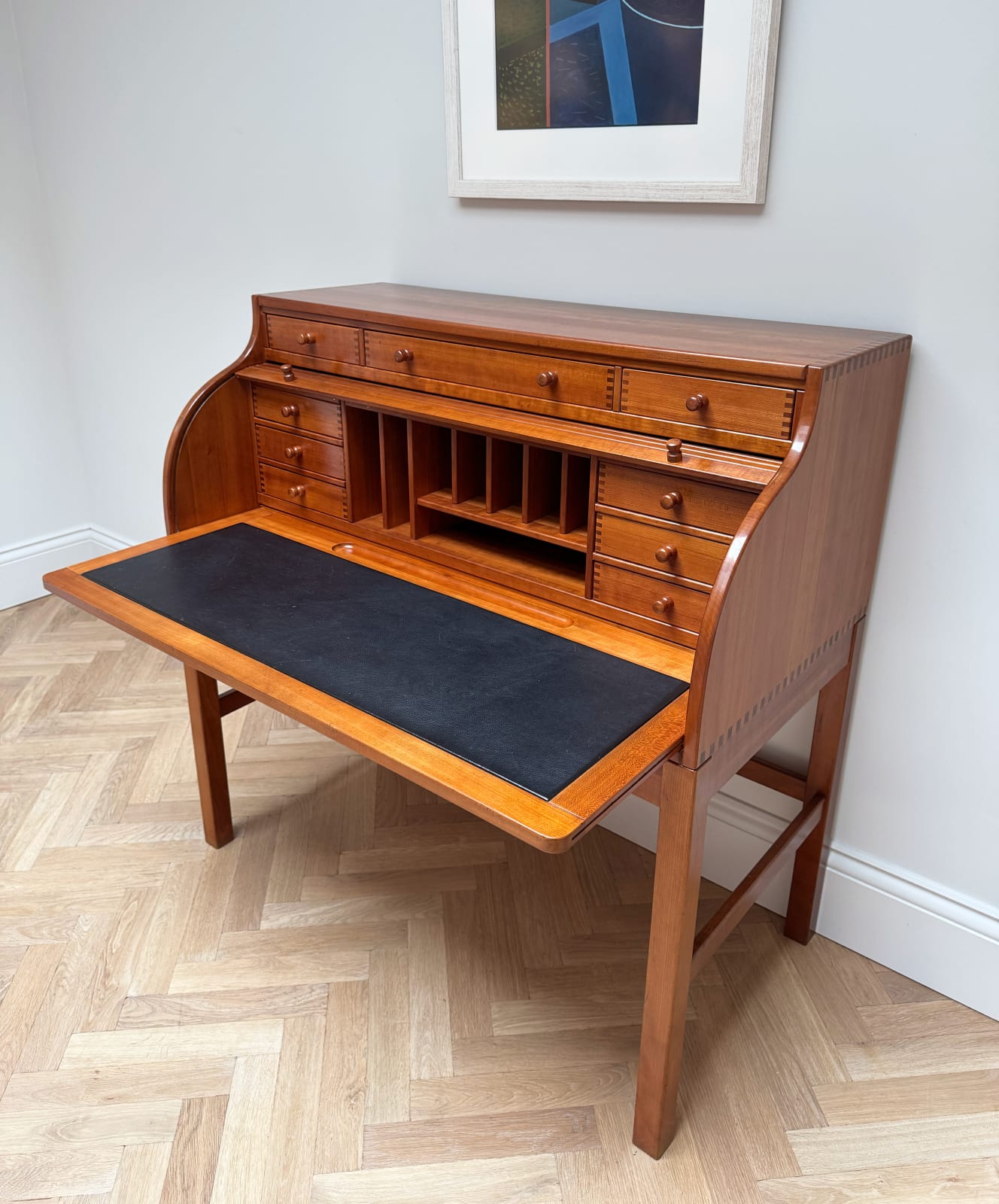 Hadsen Industri, A Danish Roll Top Desk, Circa 1980