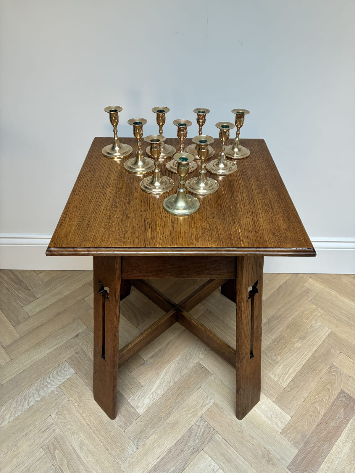English, A Square Oak Side Table, Circa 1940s