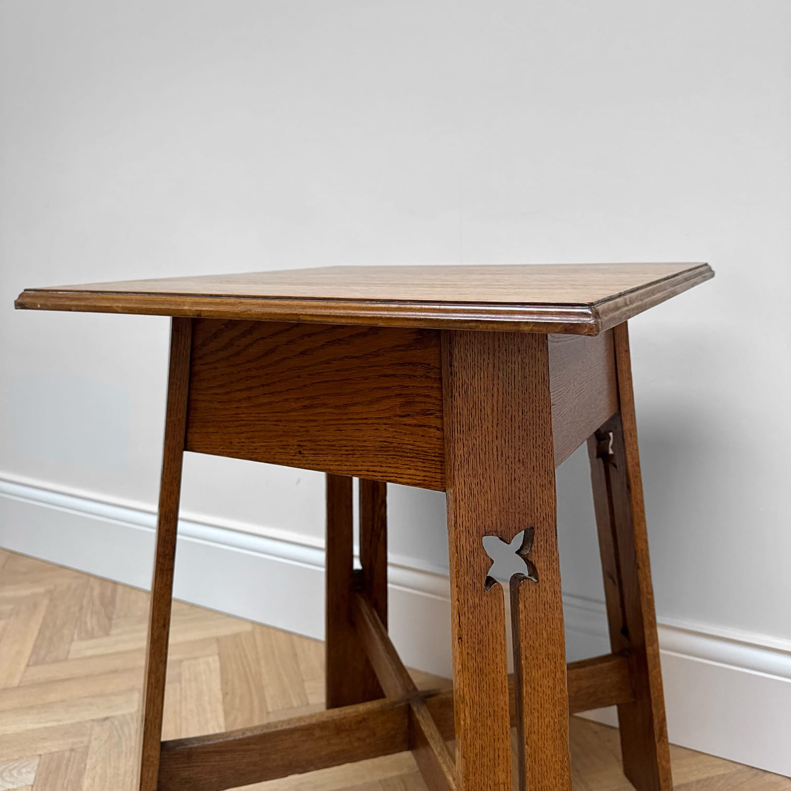 English, A Square Oak Side Table, Circa 1940s