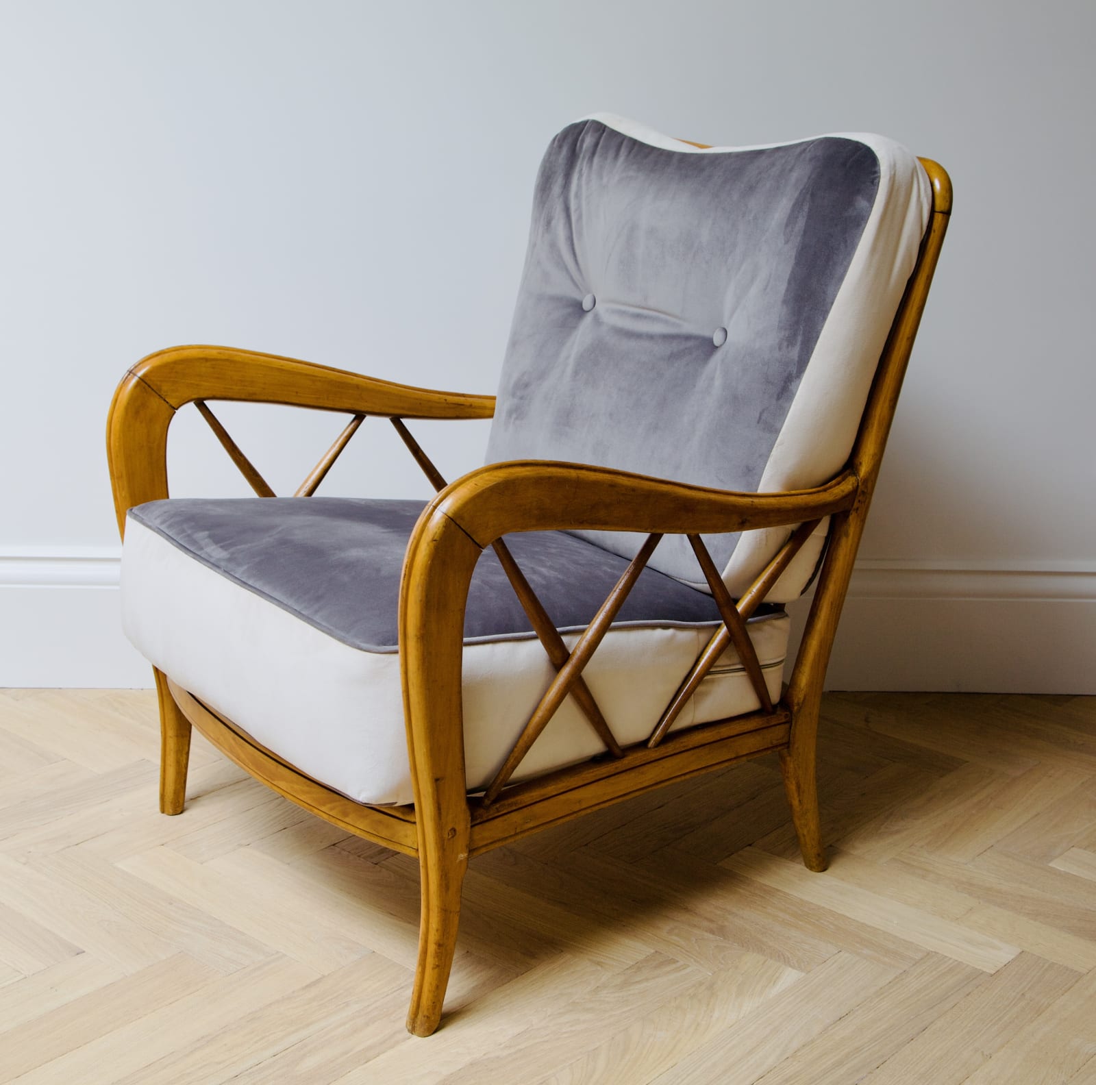 Attributed to Paolo Buffa, A Pair of Armchairs, Circa 1950s